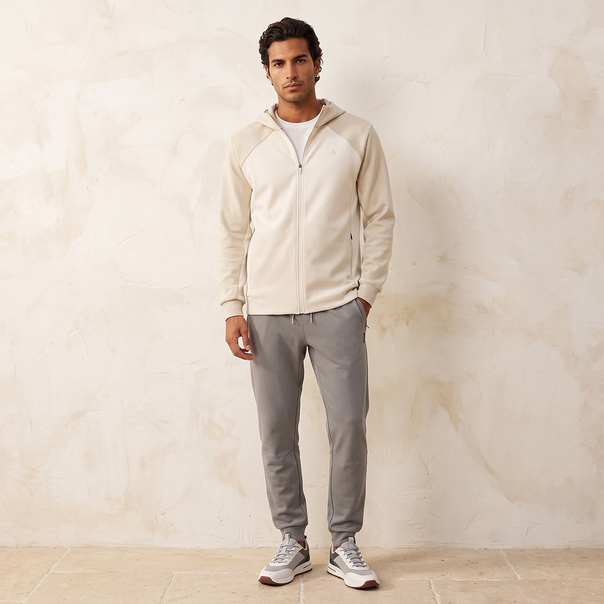 Colourblock Zip Through Hoodie with Pocket-men-winterwear-hoodiesandsweatshirts-image-2