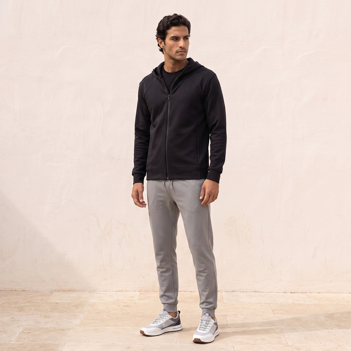 Colourblock Zip Through Hoodie with Pocket-men-winterwear-hoodiesandsweatshirts-image-2