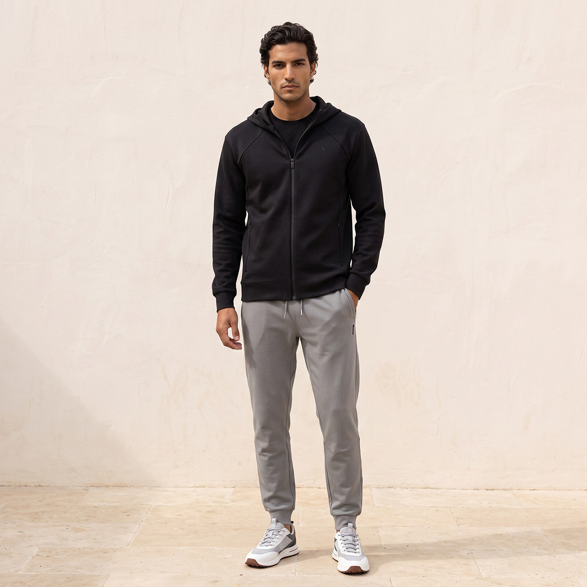 Colourblock Zip Through Hoodie with Pocket-men-winterwear-hoodiesandsweatshirts-image-5