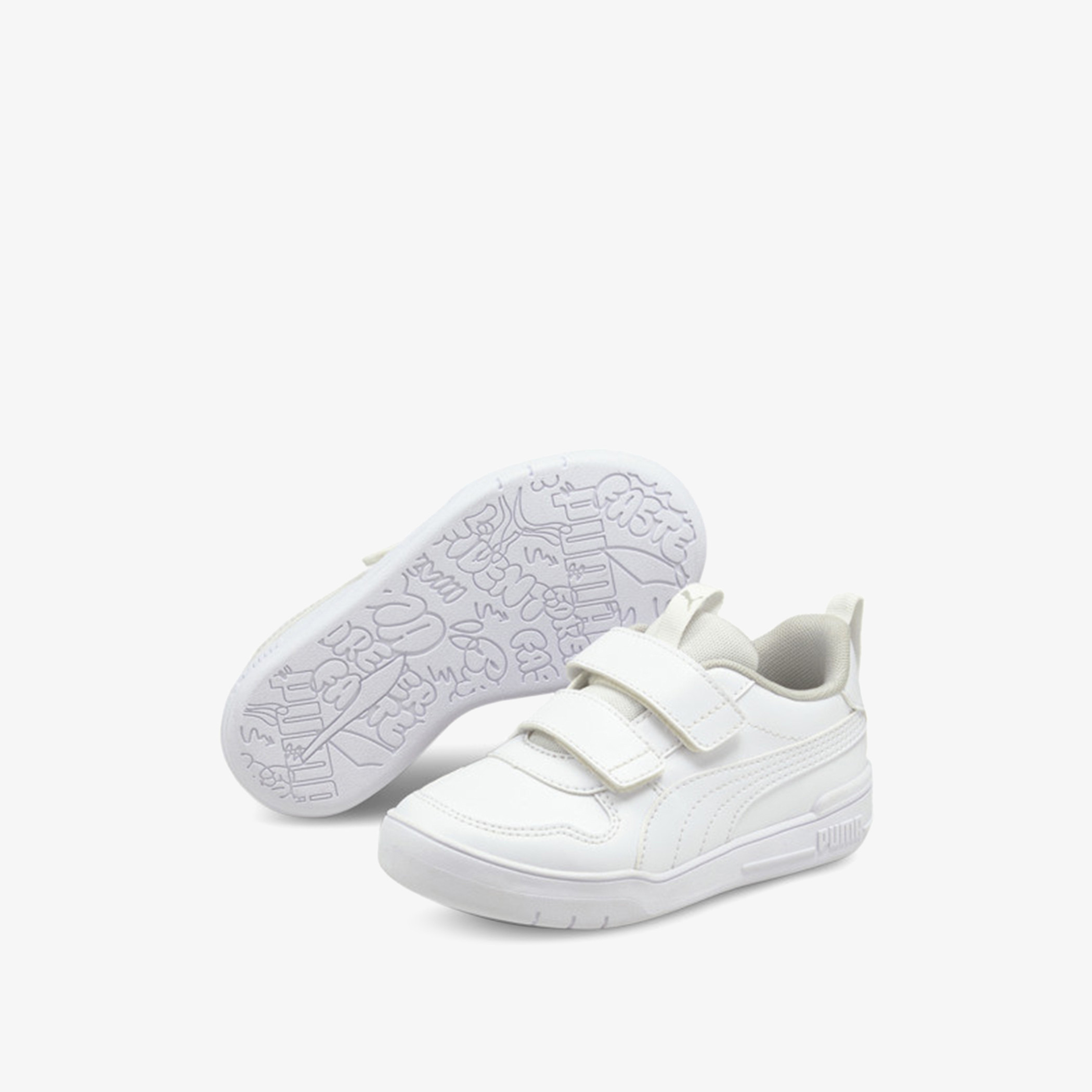 حذاء تدريب سادة بشريط إغلاق لاصق للأطفال من بوما - MULTIFLEX SL V PS-girls-shoes-schoolshoes-image-1