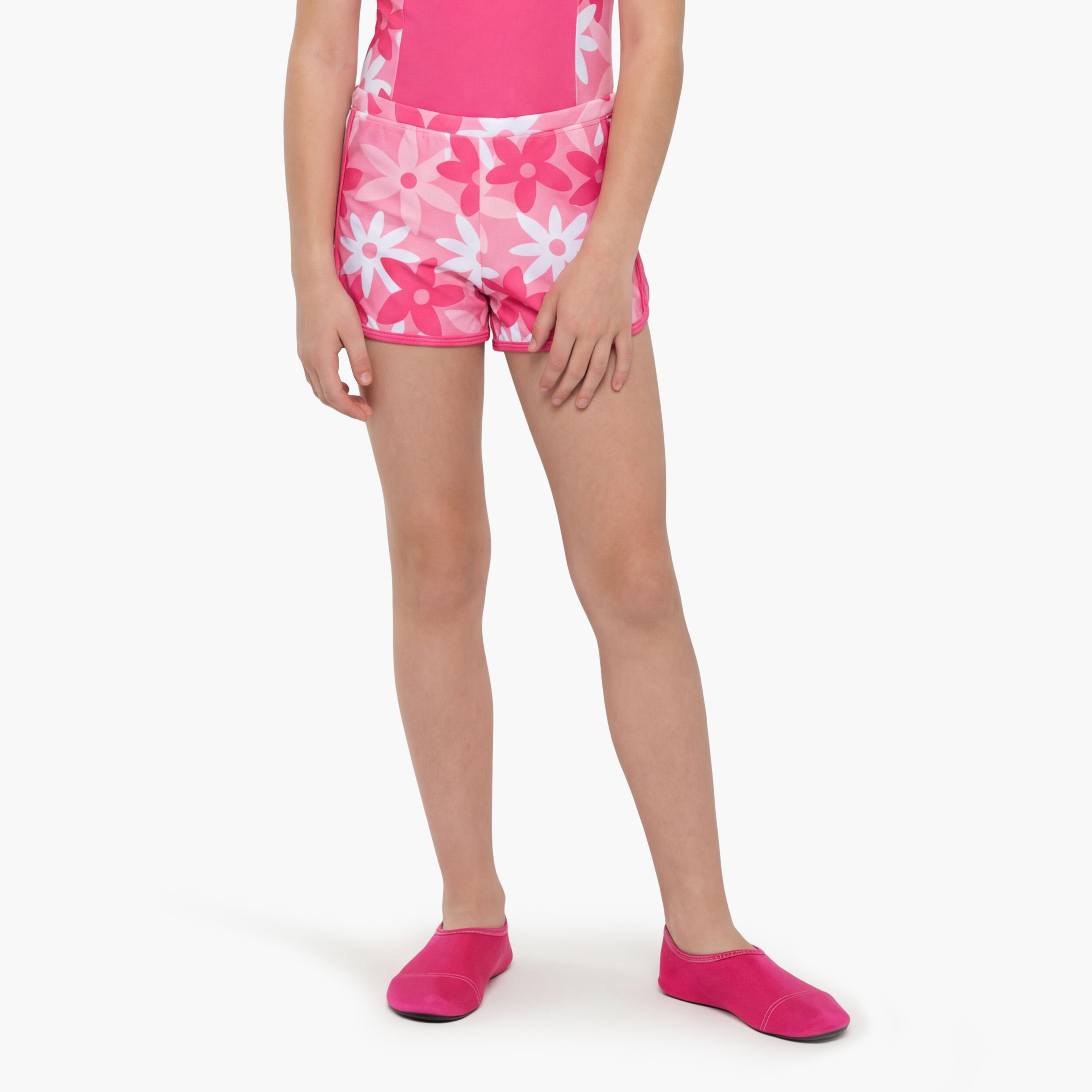 كويغا - حذاء سباحة للبنات - لون وردي سادة-sports-gear-swimming-girl-image-2