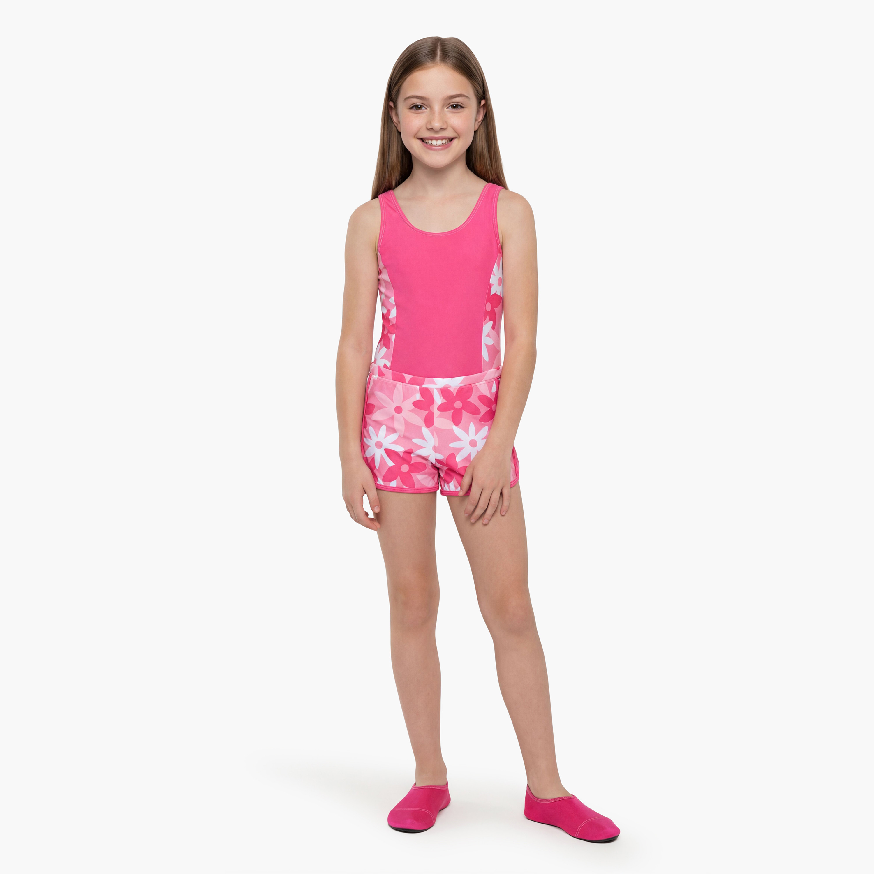 كويغا - حذاء سباحة للبنات - لون وردي سادة-girls-clothing-swimwear-image-3