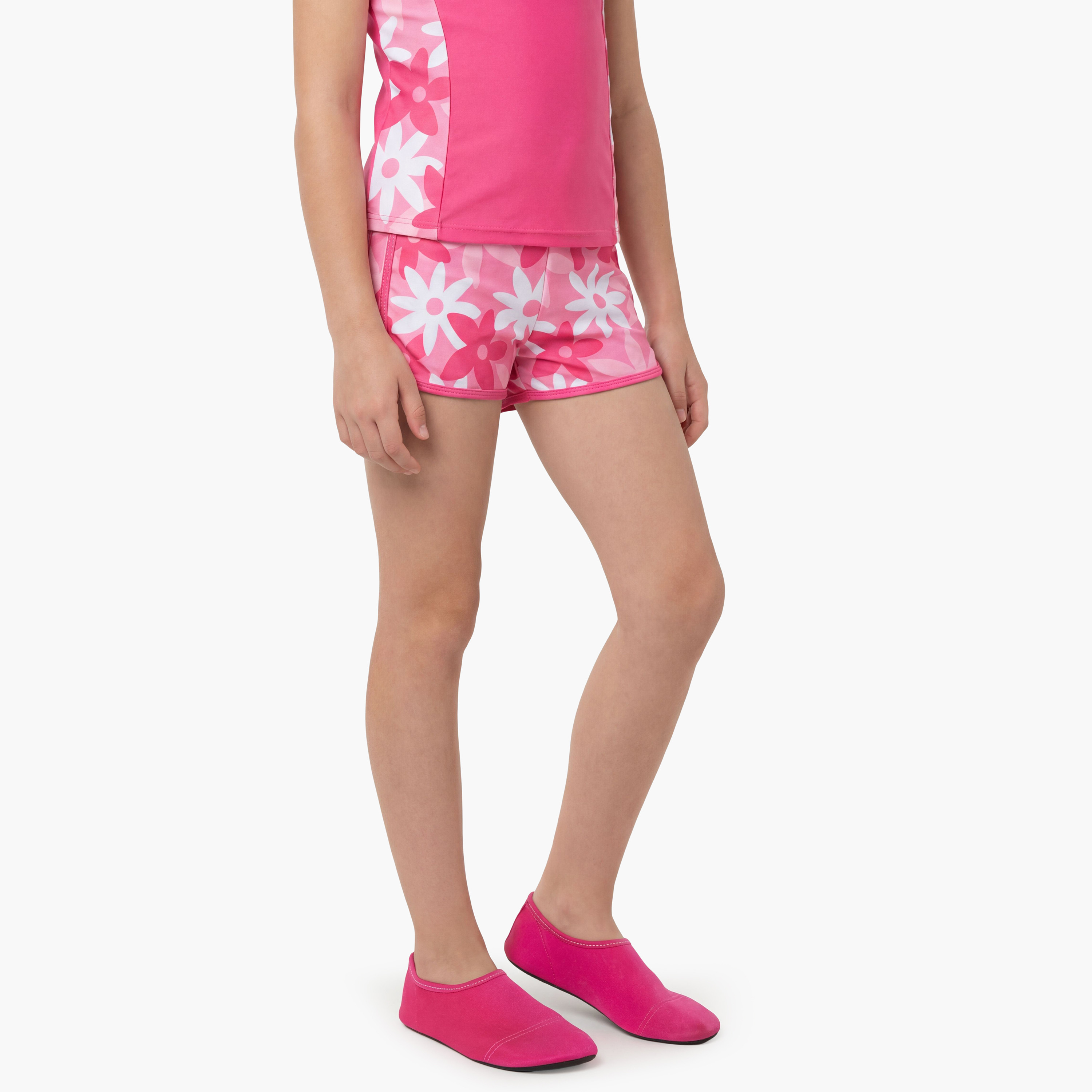 كويغا - حذاء سباحة للبنات - لون وردي سادة-sports-gear-swimming-girl-image-4
