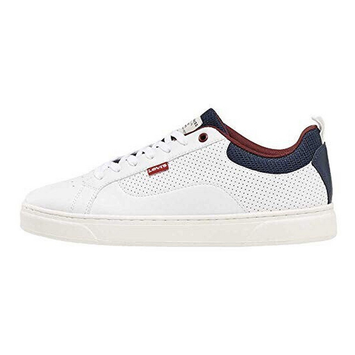 Levi's Men White Textured Low Ankle Lace Up Sneakers-men-shoes-sneakers-image-1