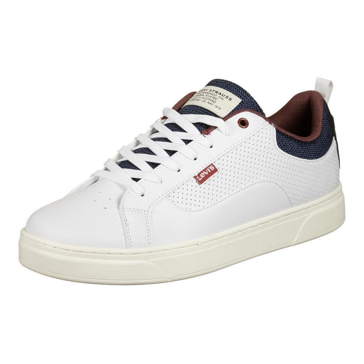 Levi's Men White Textured Low Ankle Lace Up Sneakers-men-shoes-sneakers-image-2