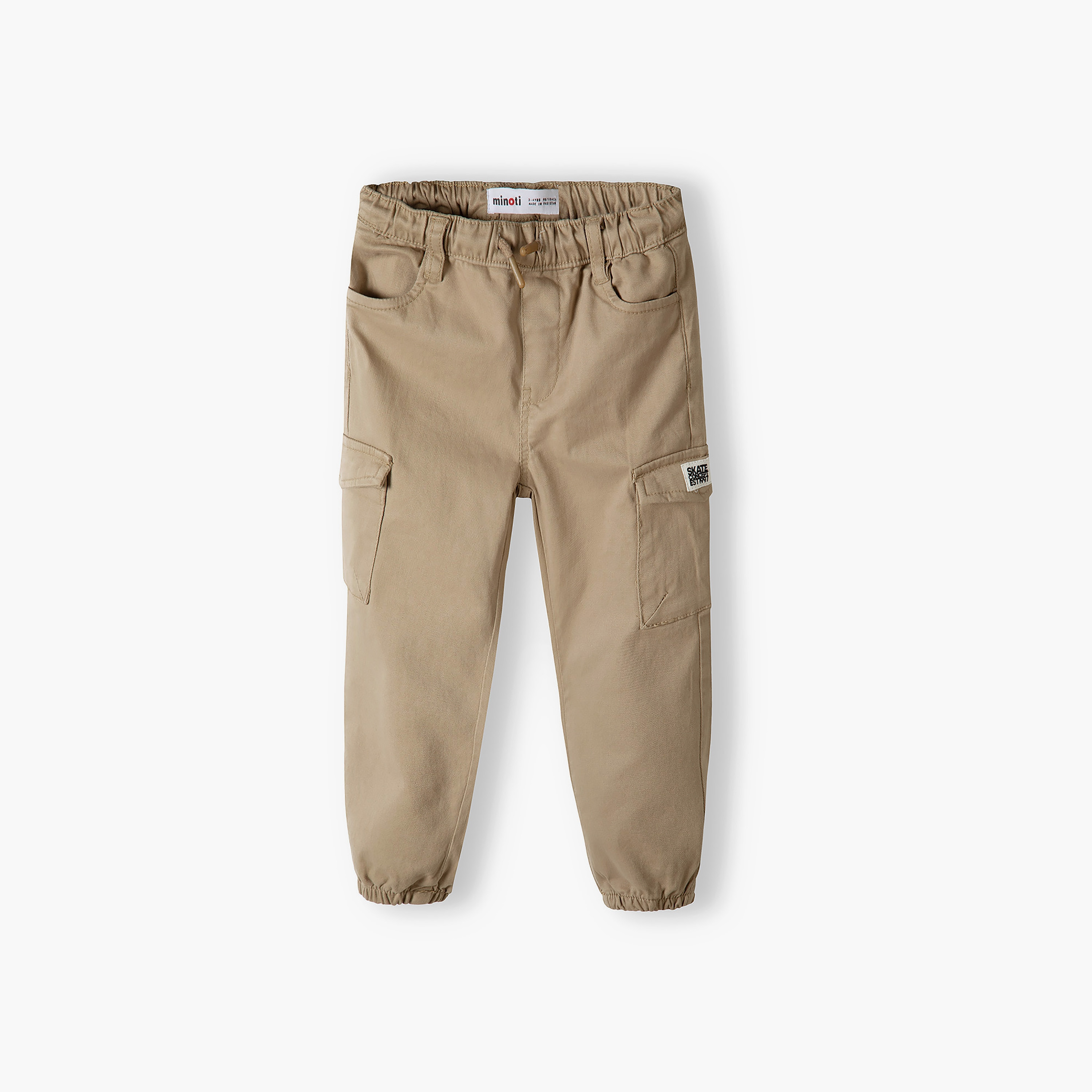 Minoti Solid Comfort Fit Combat Joggers-baby-boys-clothing-bottoms-joggersandtrackpants-image-2