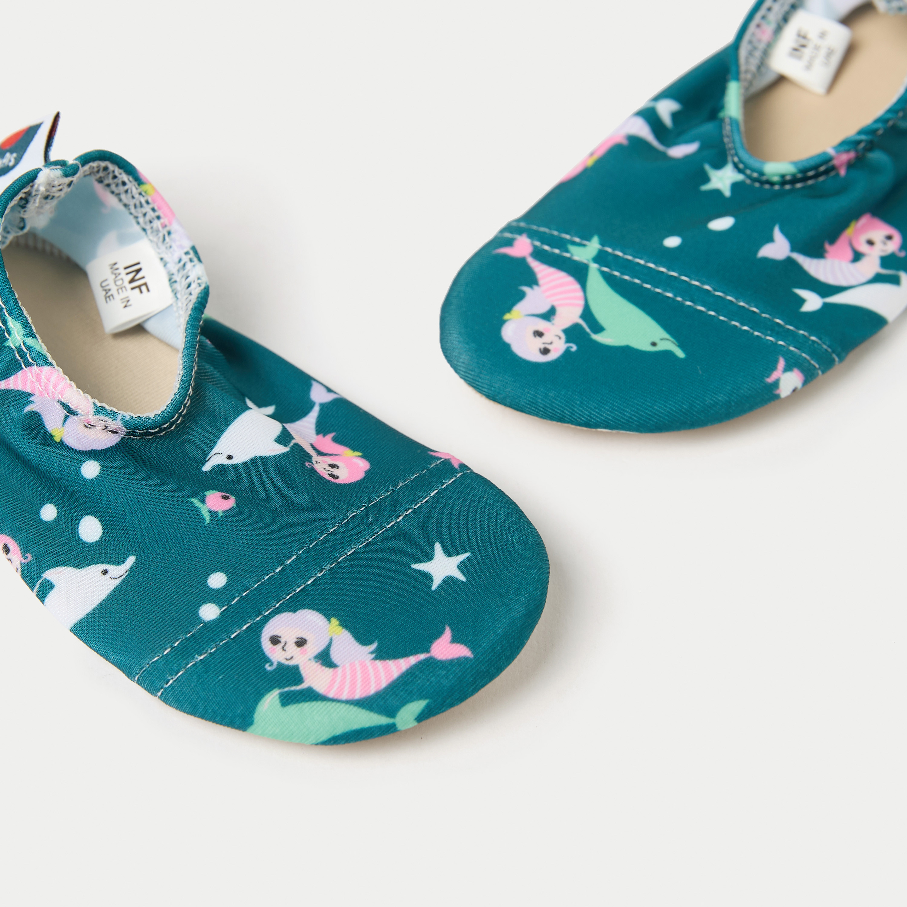 Juniors All-Over Mermaid Print Slip-On Pool Shoes-baby-girls-clothing-swimwear-image-4