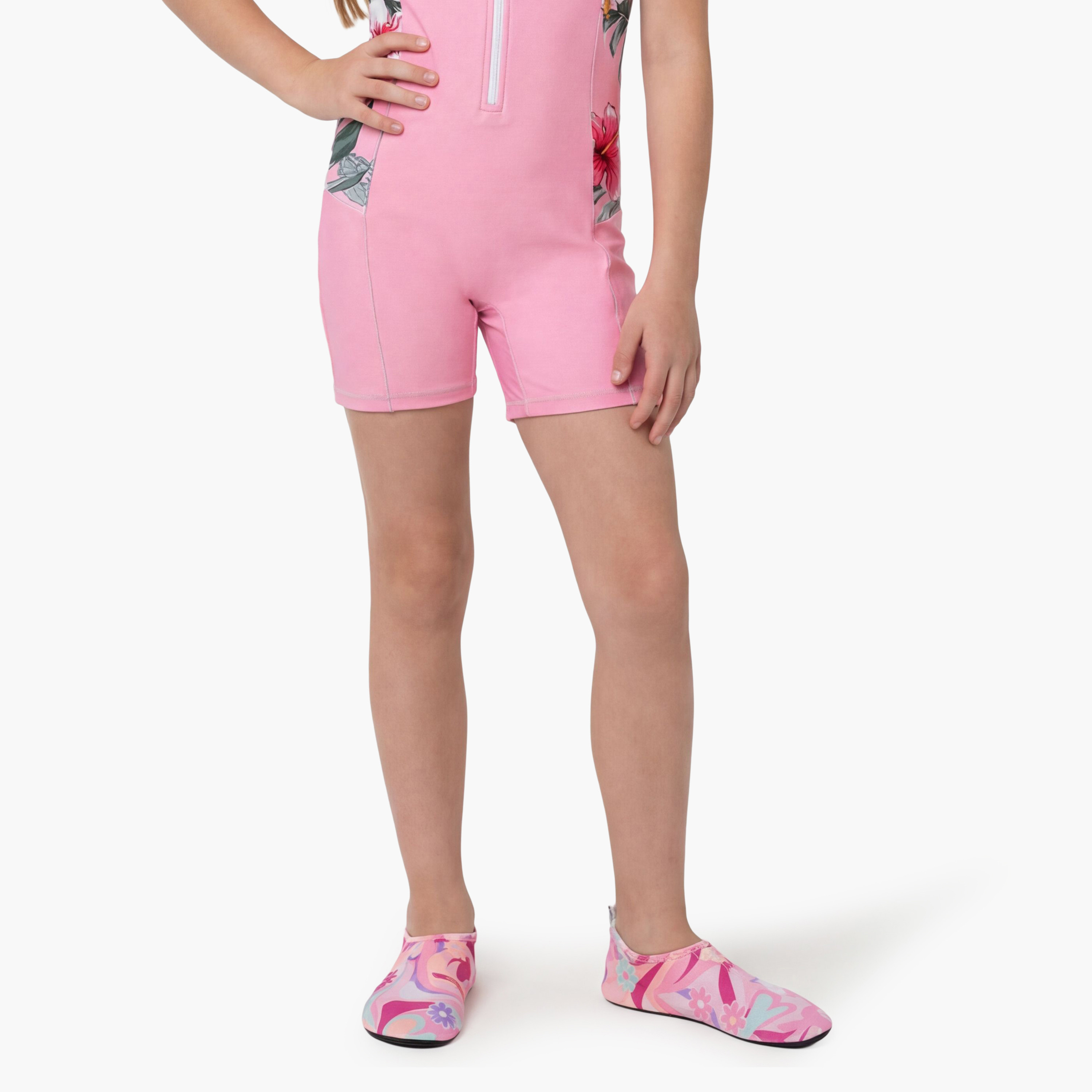 Coega Girls Pool & Beach Shoes - AOP Purple Groovy Splashes-sports-gear-swimming-girl-image-3