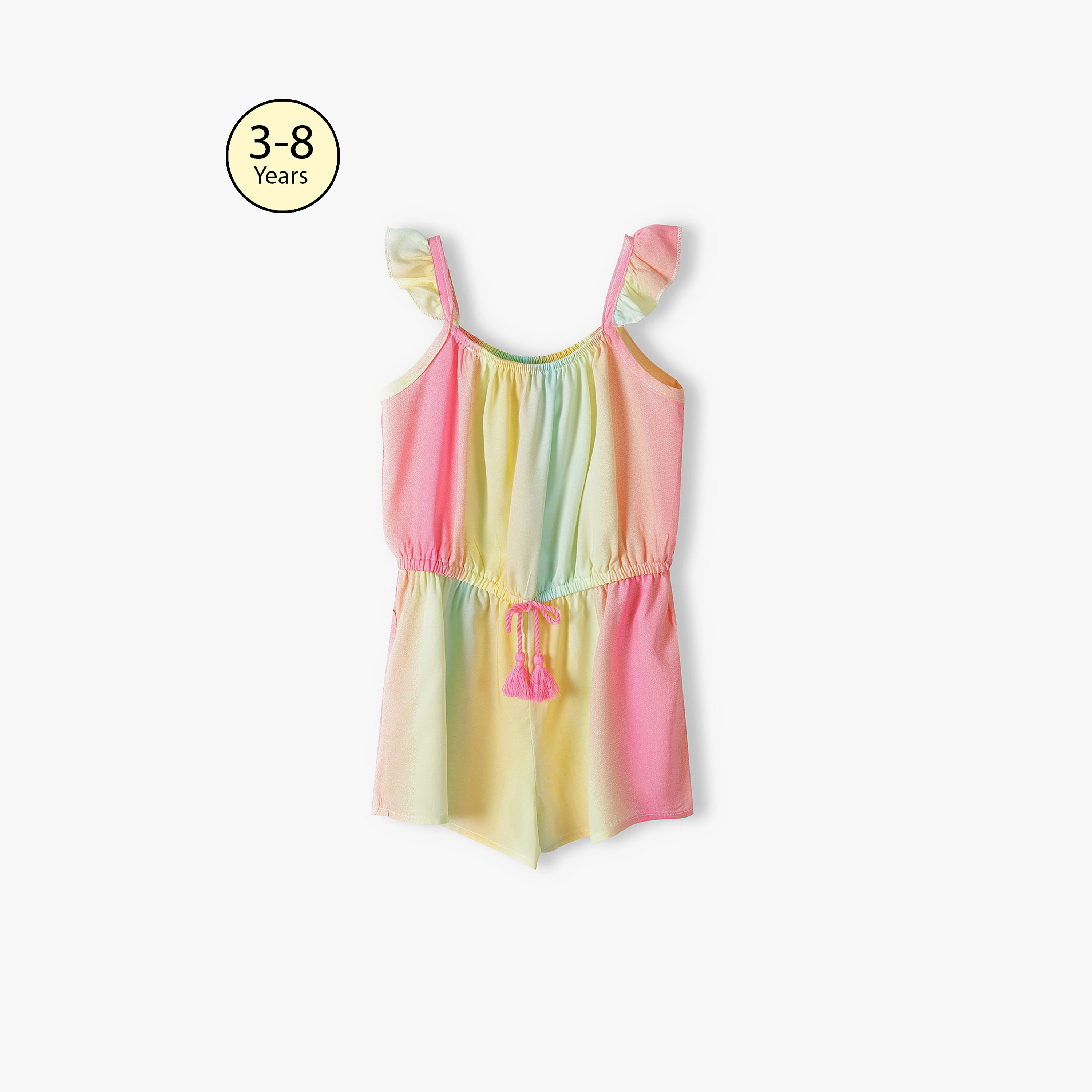 Minoti Printed Cap Sleeve Jumpsuits-girls-clothing-rompers-image-1