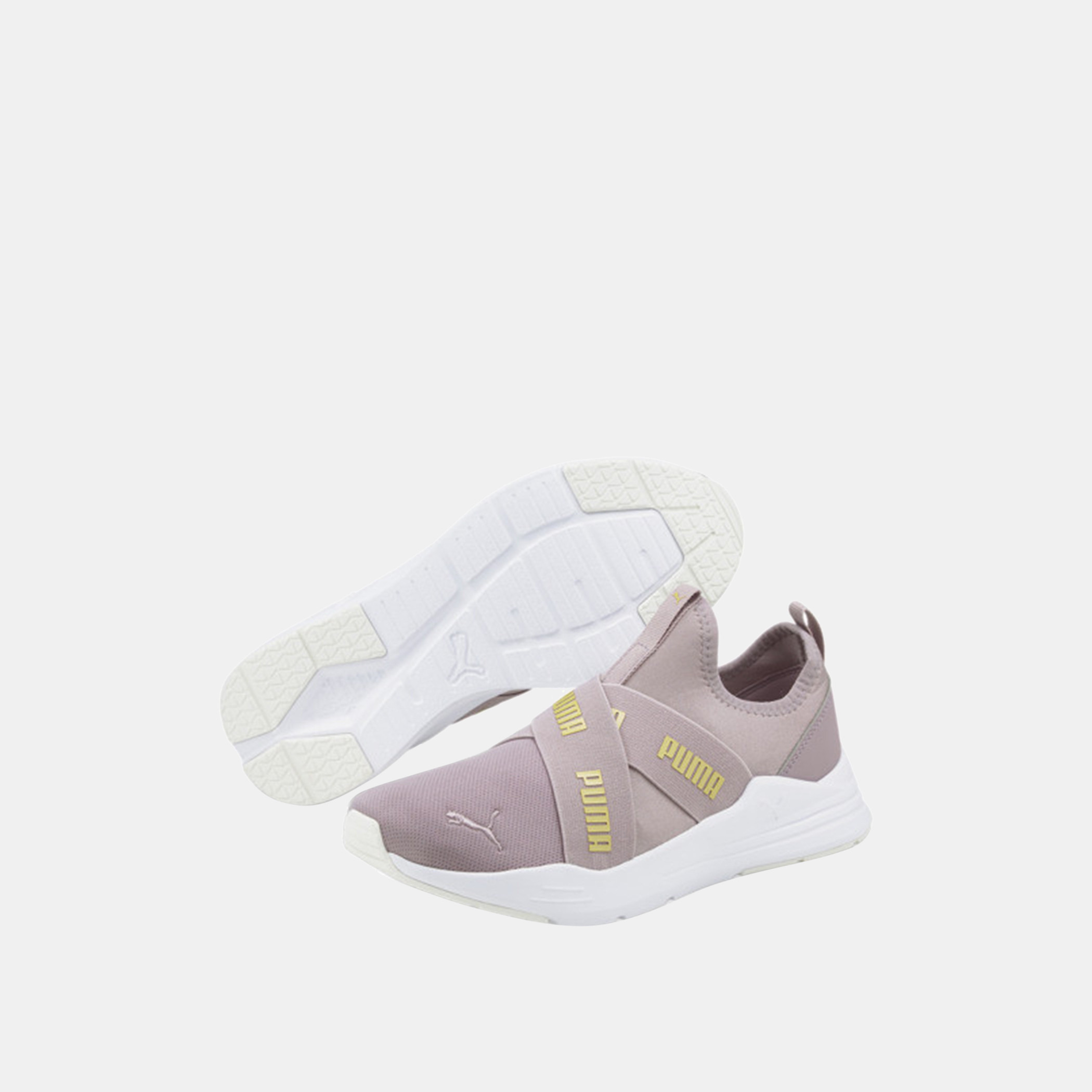 Puma grey cheap pink shoes