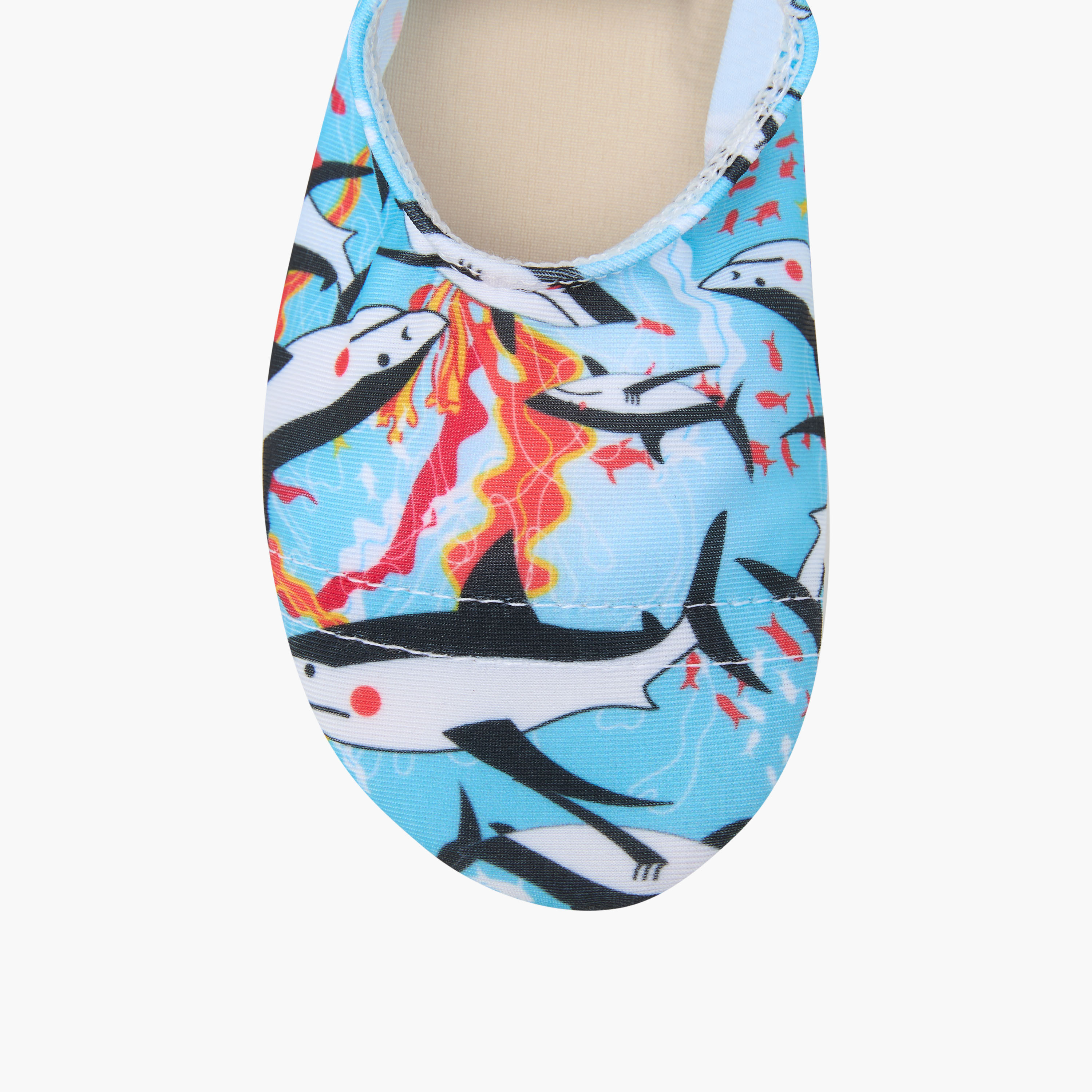 Juniors Shark Print Slip-On Pool Shoes-baby-boys-clothing-swimwear-image-3