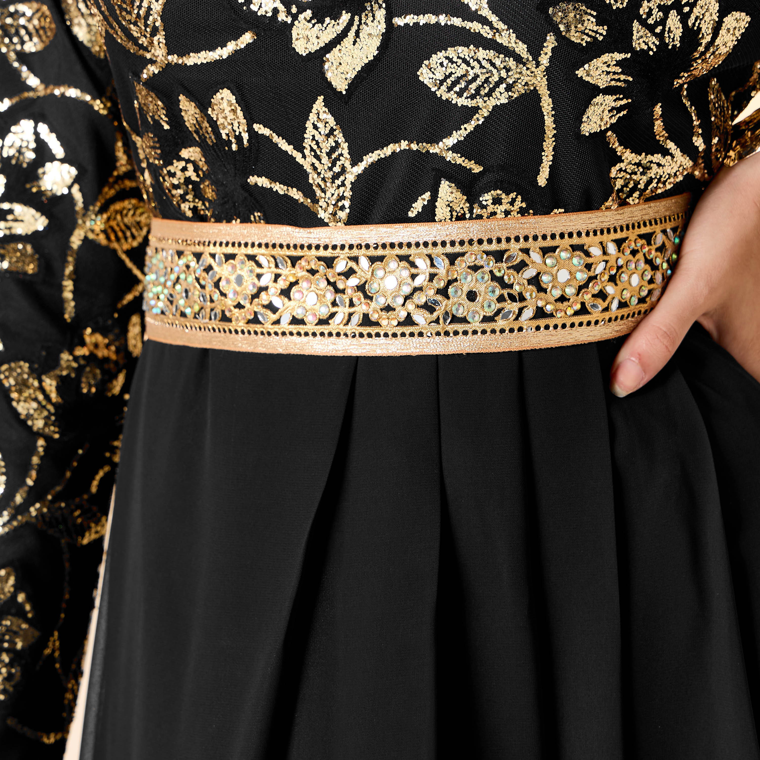 فستان مزين بأكمام طويلة من جولدن أبل-women-clothing-dresses-image-6