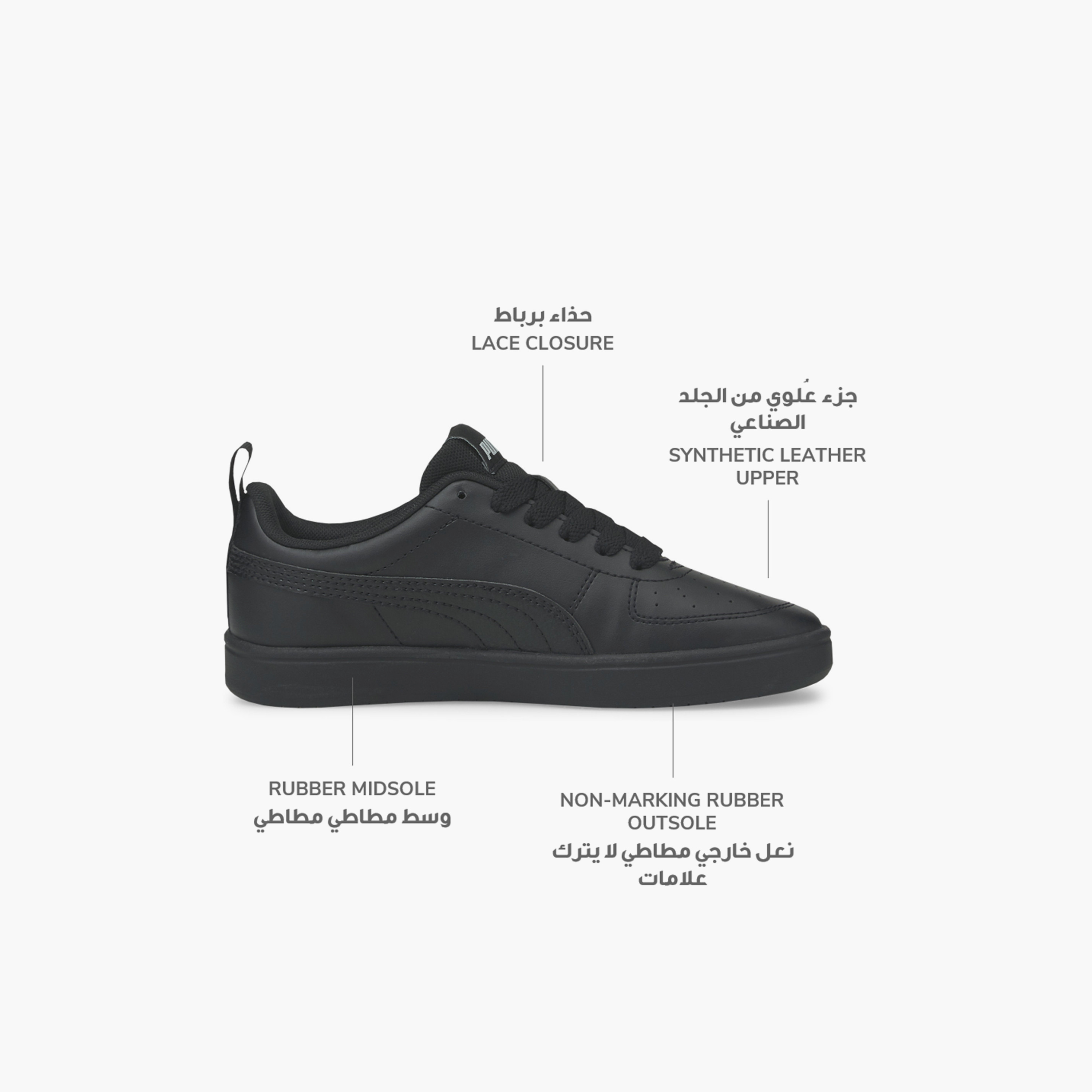 Puma Kids Rickie Lace-Up Ankle Sneakers-girls-shoes-sneakers-image-2