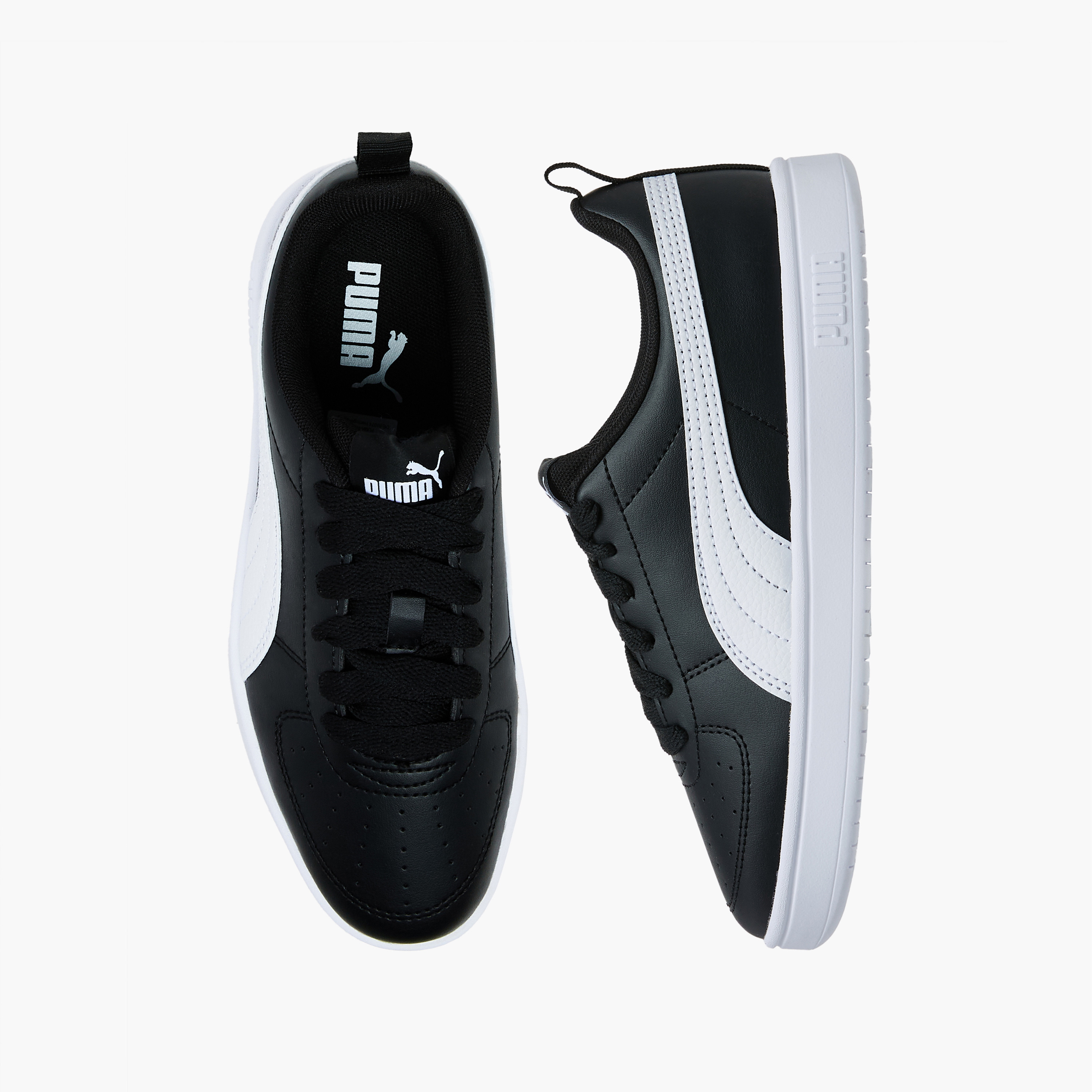 Puma Kids Rickie Jr Lace-Up Sneakers Non-Marking Sole Shoes-girls-shoes-sneakers-image-1