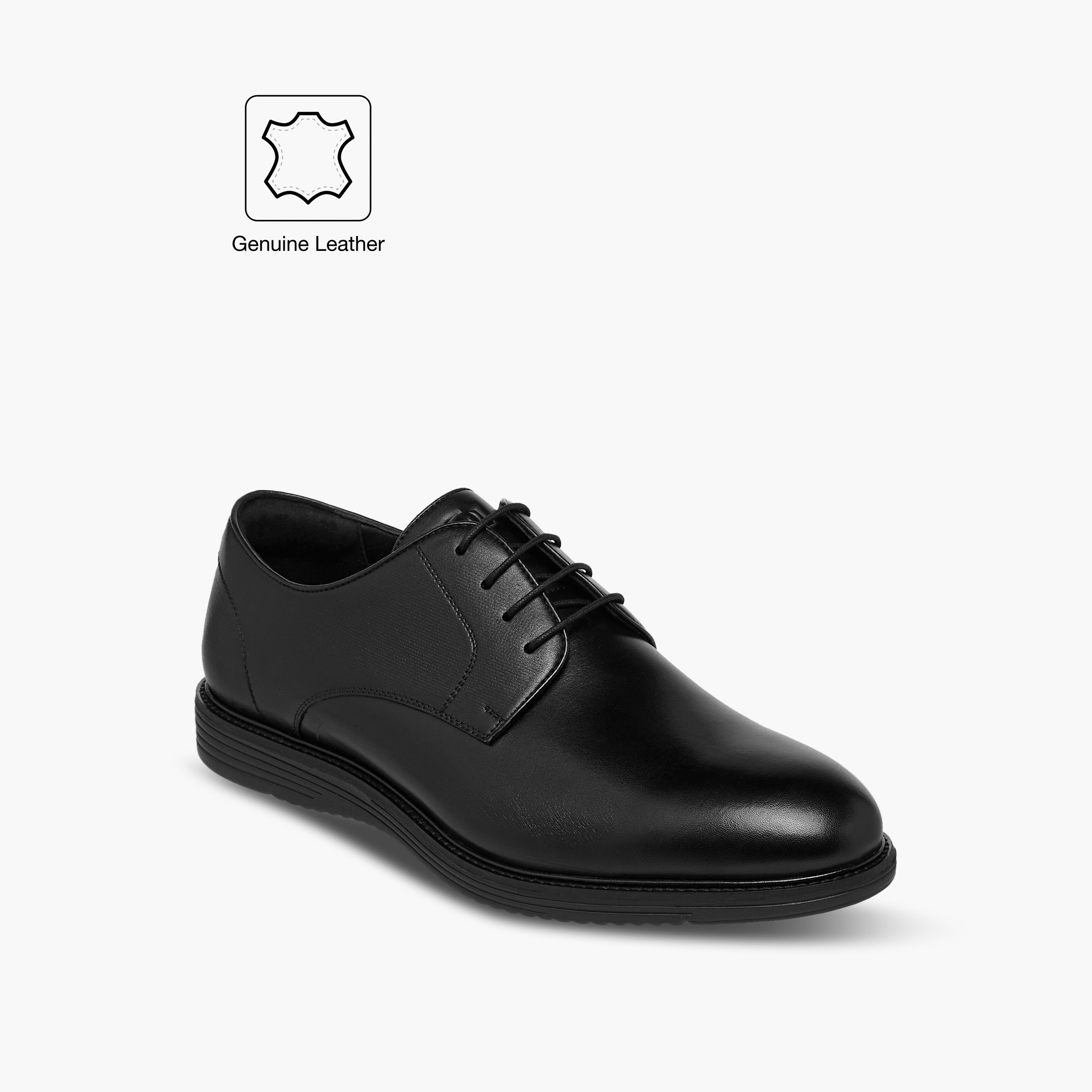 Duchini Men's Leather Solid Lace-Up Derby Shoes-men-shoes-formalshoes-image-4