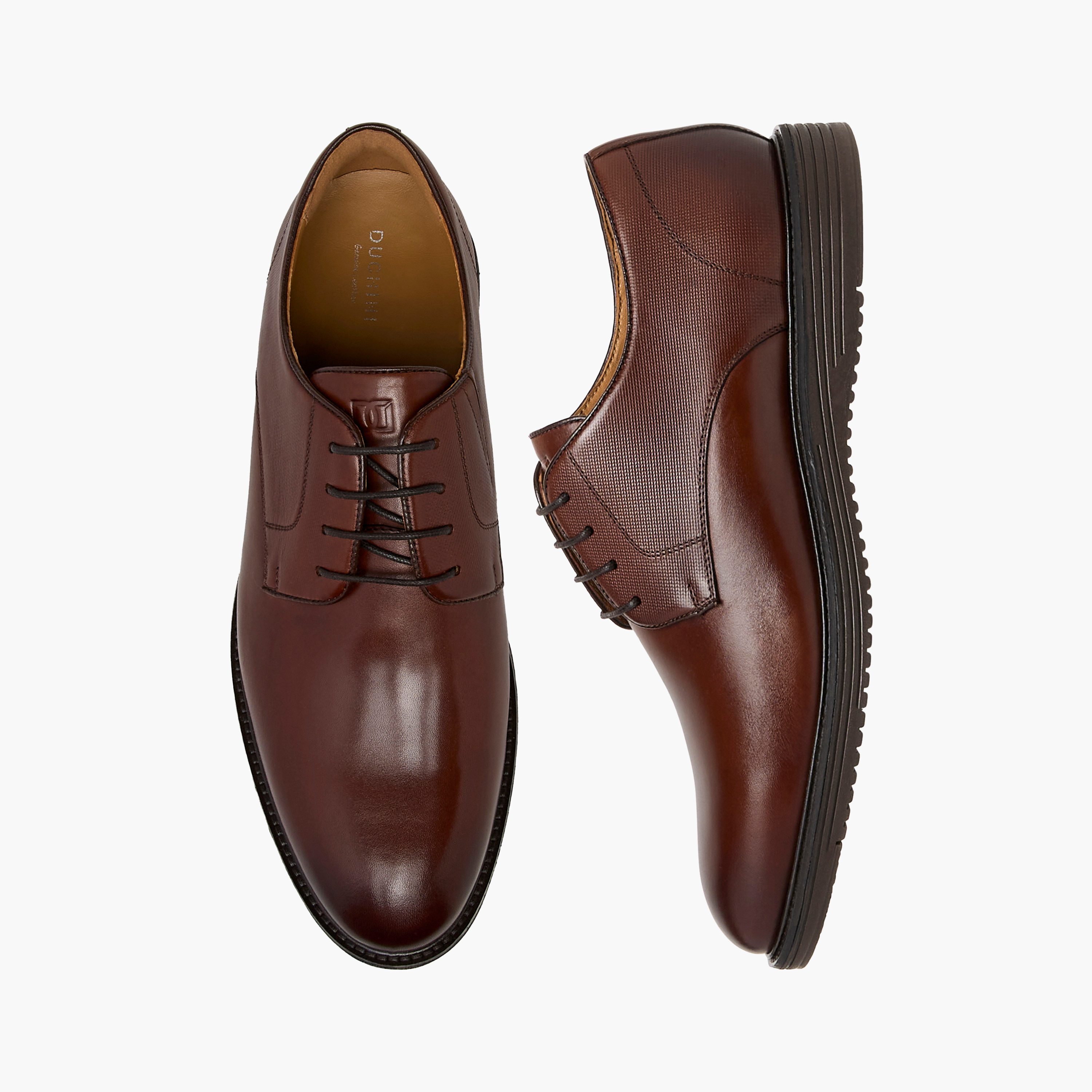 Duchini Men's Leather Solid Lace-Up Derby Shoes-men-shoes-formalshoes-image-1