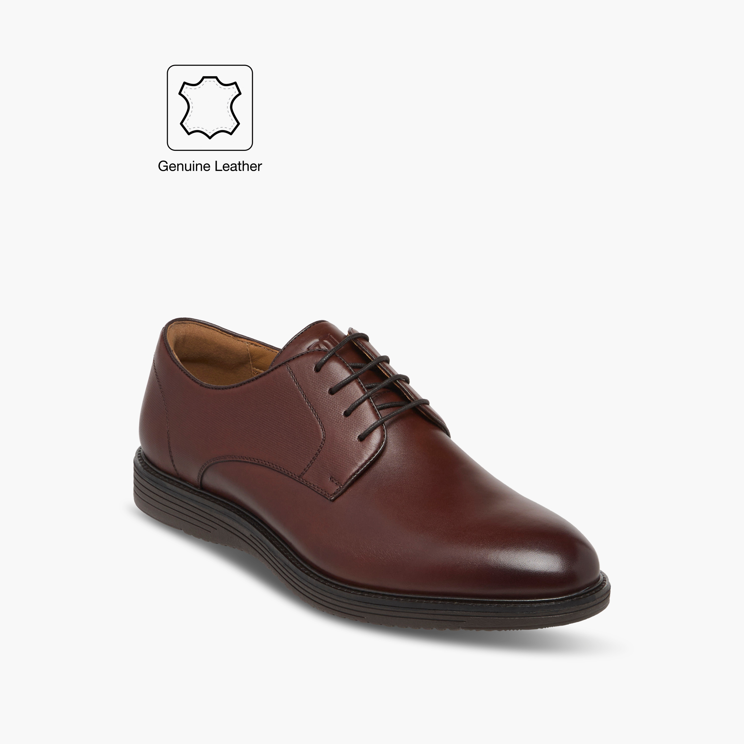 Duchini Men's Leather Solid Lace-Up Derby Shoes-men-shoes-formalshoes-image-2