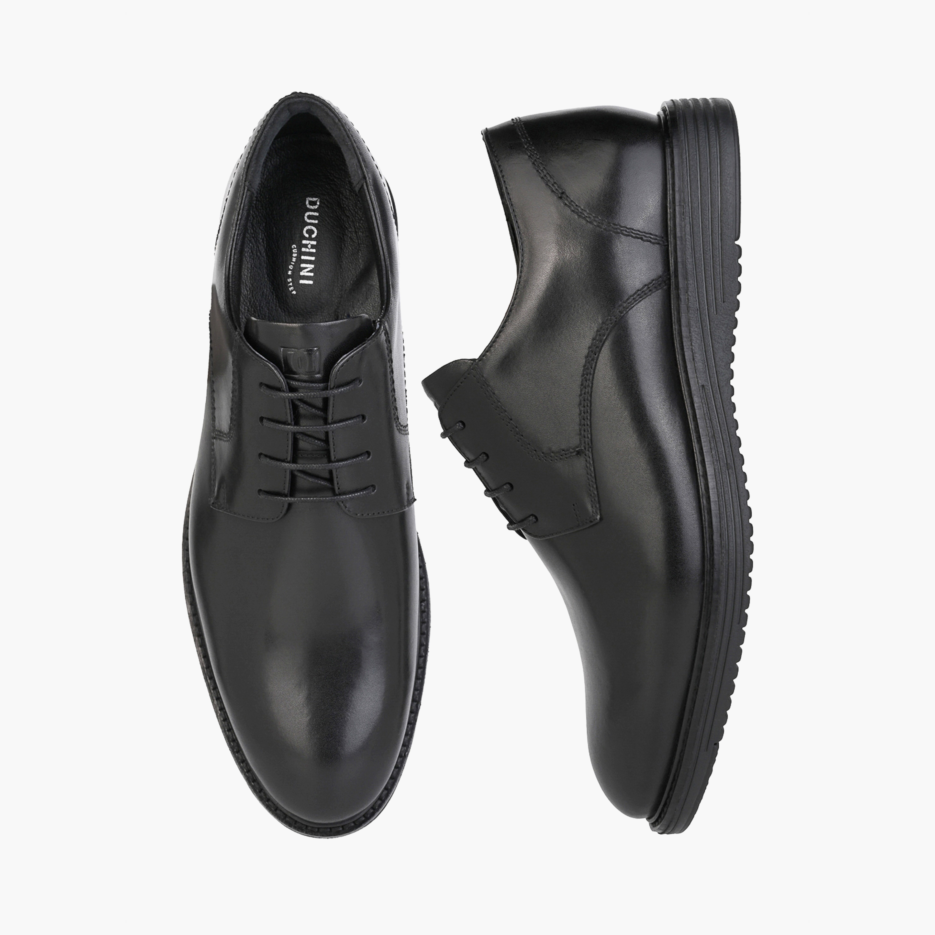 Duchini Men Leather Lace-Up Derby Shoes-men-shoes-formalshoes-image-1