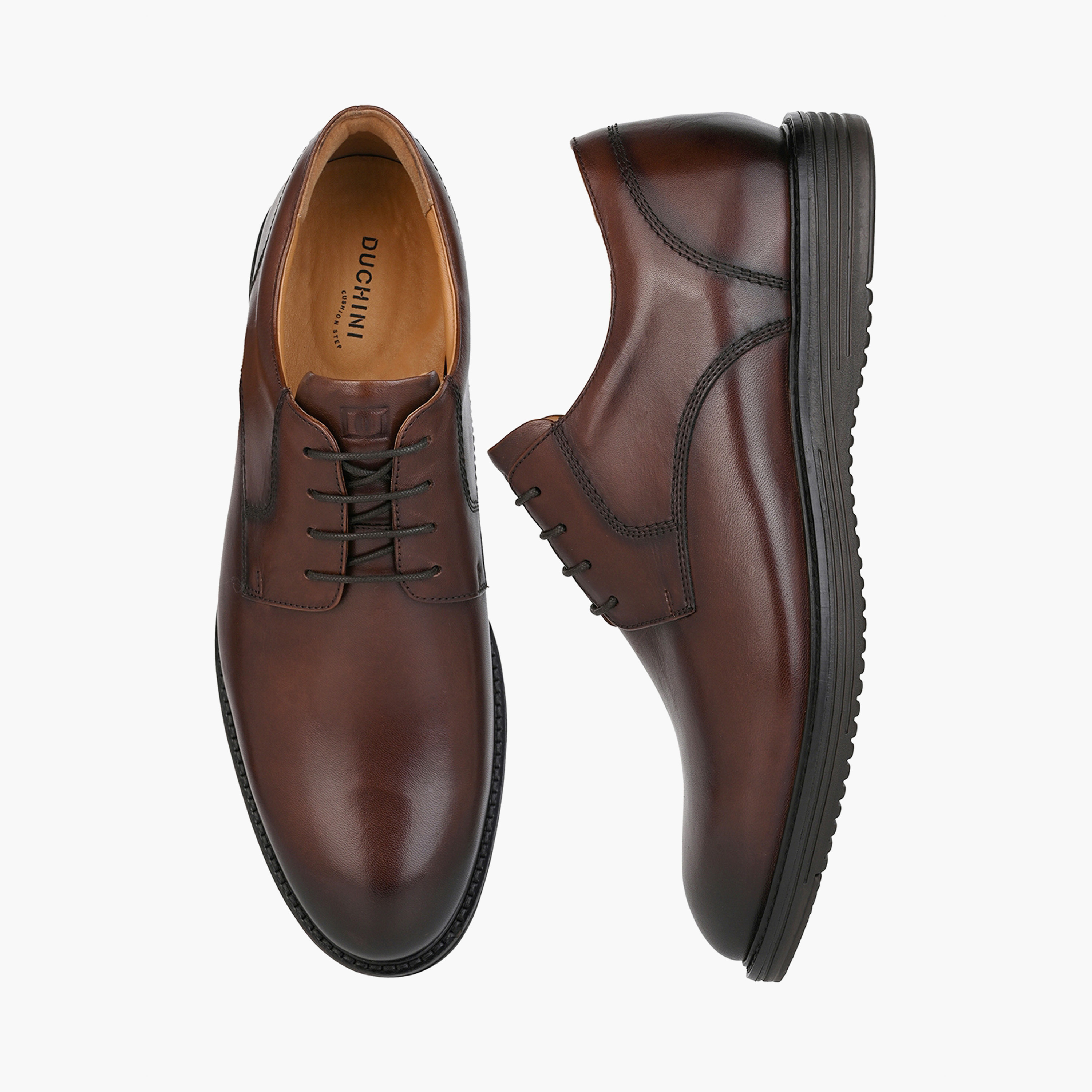 Duchini Men Leather Lace-Up Derby Shoes-men-shoes-formalshoes-image-1
