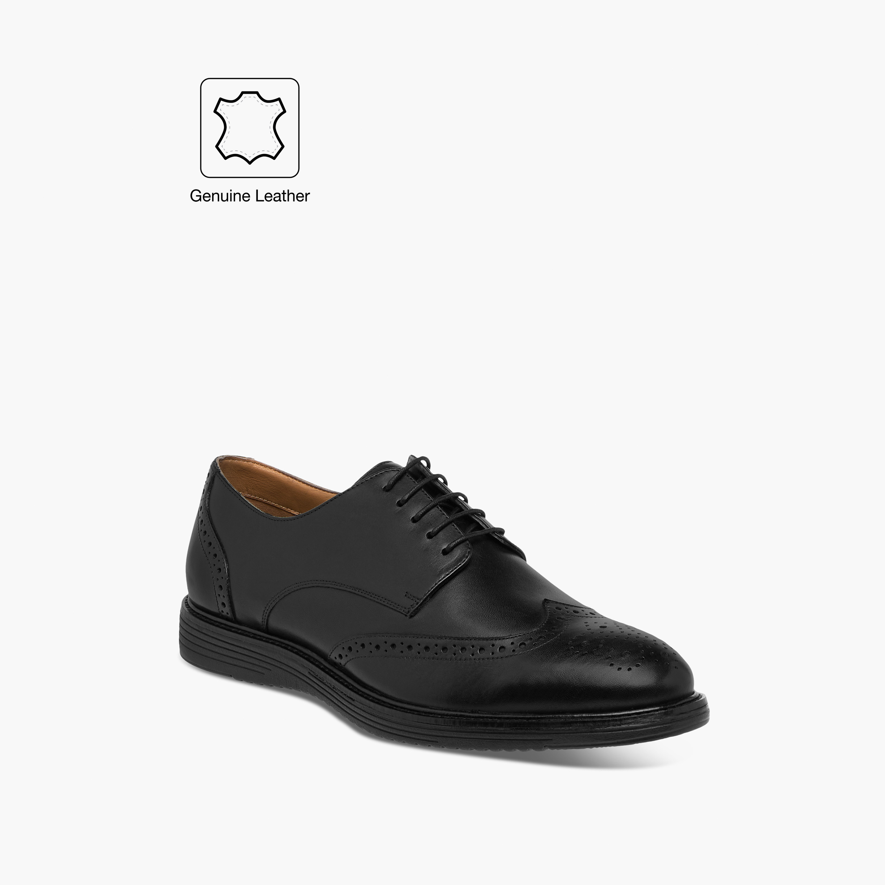 Duchini Men Genuine Leather Lace-Up Derby Shoes-men-shoes-formalshoes-image-2