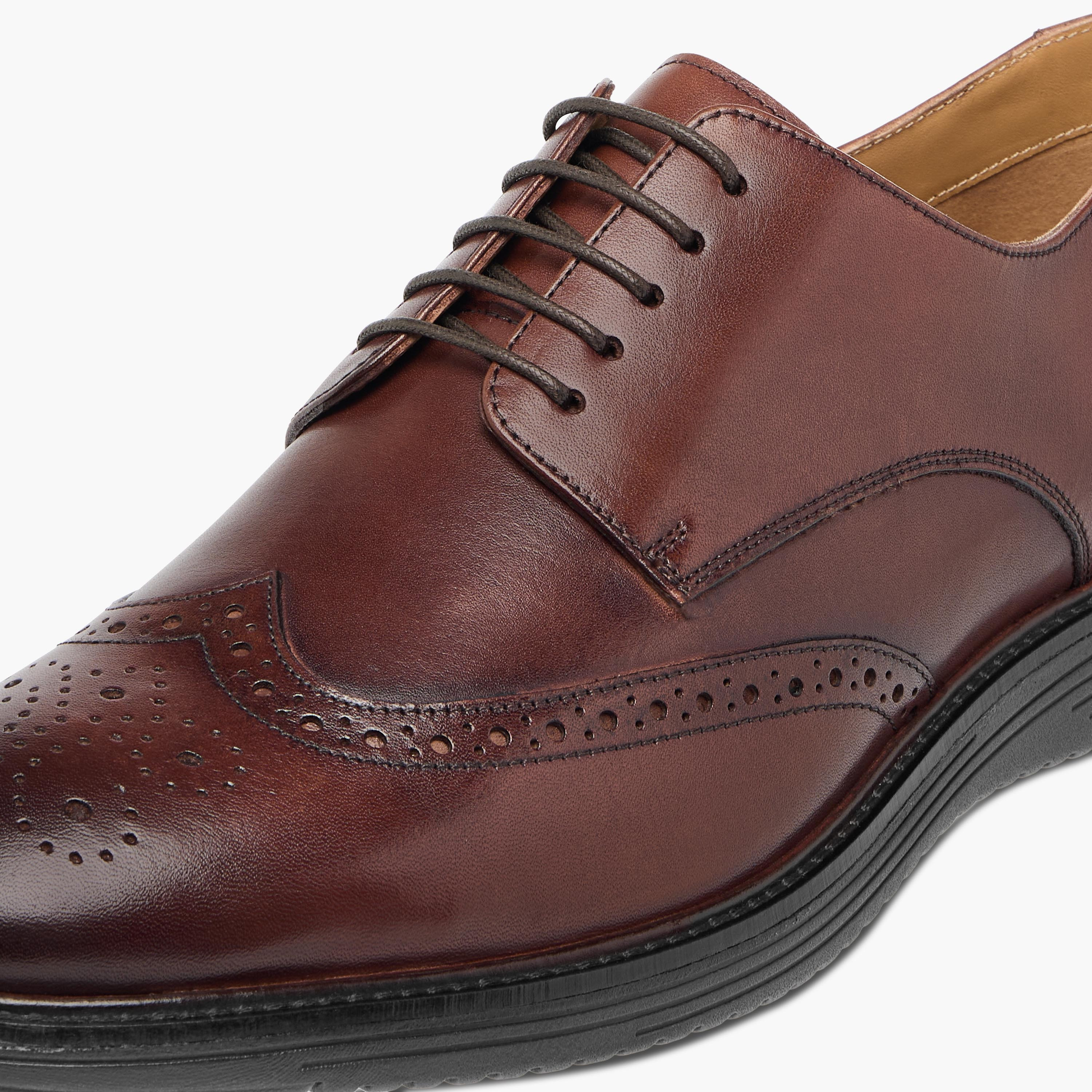 Duchini Men Genuine Leather Lace-Up Derby Shoes-men-shoes-formalshoes-image-5
