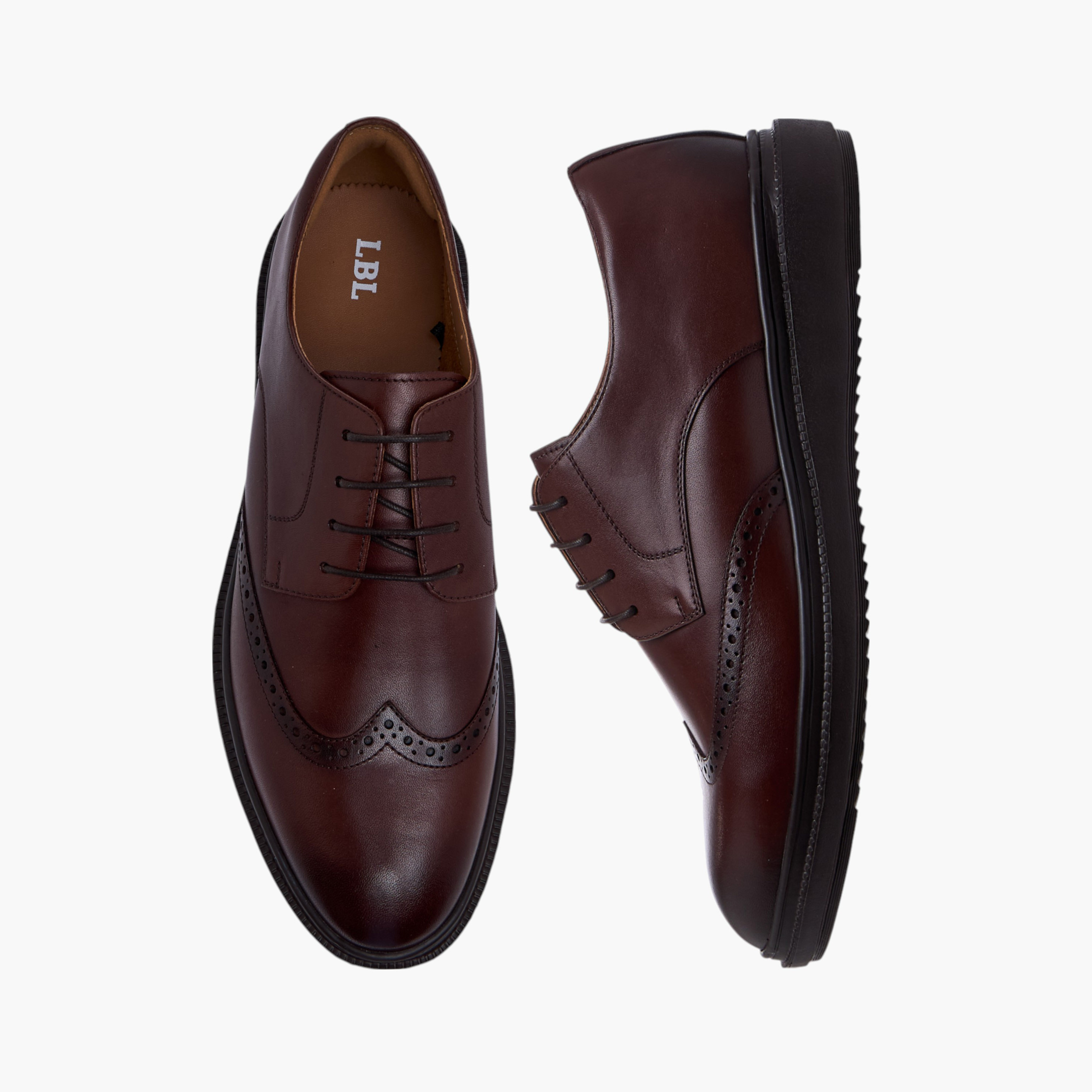 LBL by Shoexpress Cutout Detail Lace-Up Derby Shoes-men-shoes-formalshoes-image-1