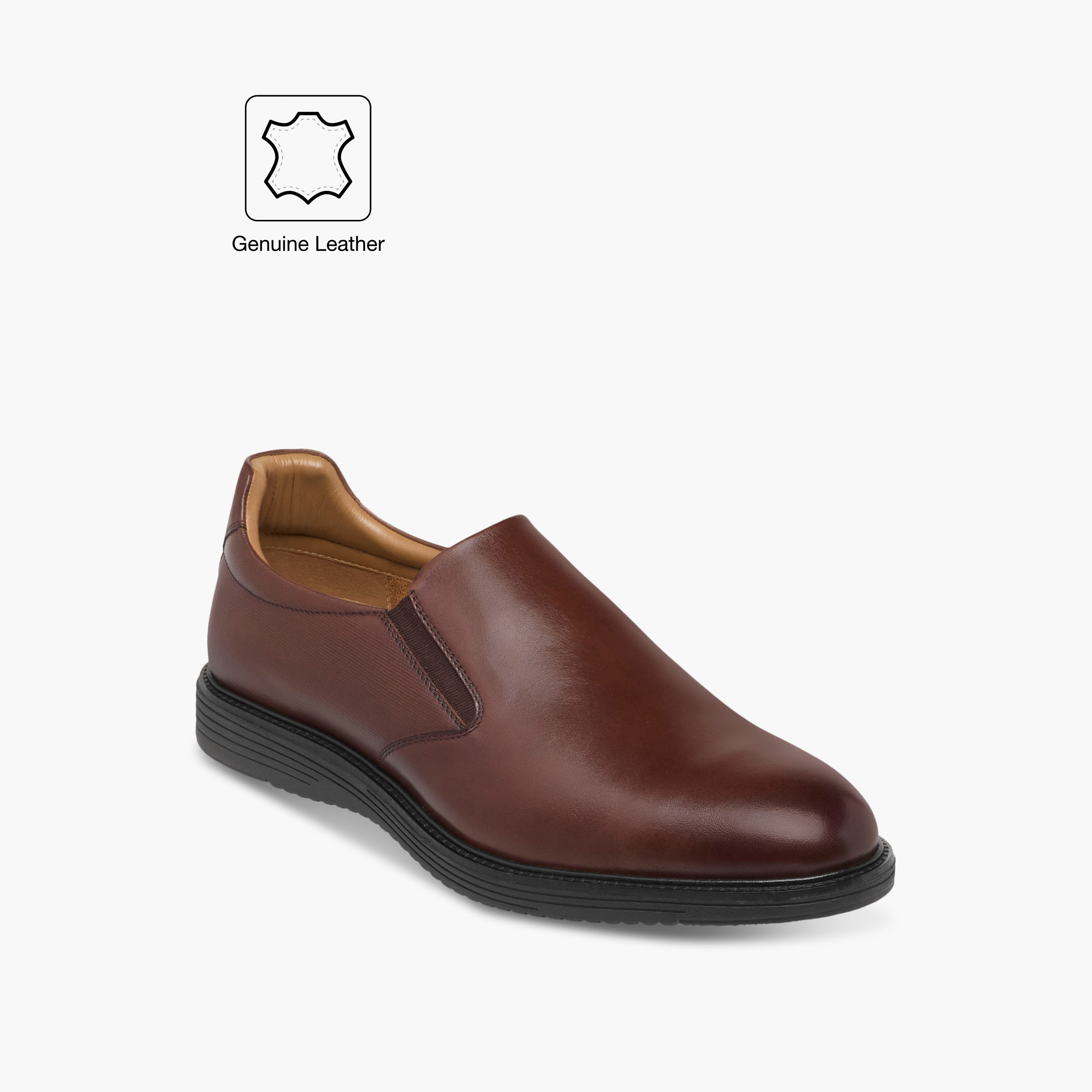 Duchini Men's Leather Solid Slip-On Loafers-men-shoes-formalshoes-image-2