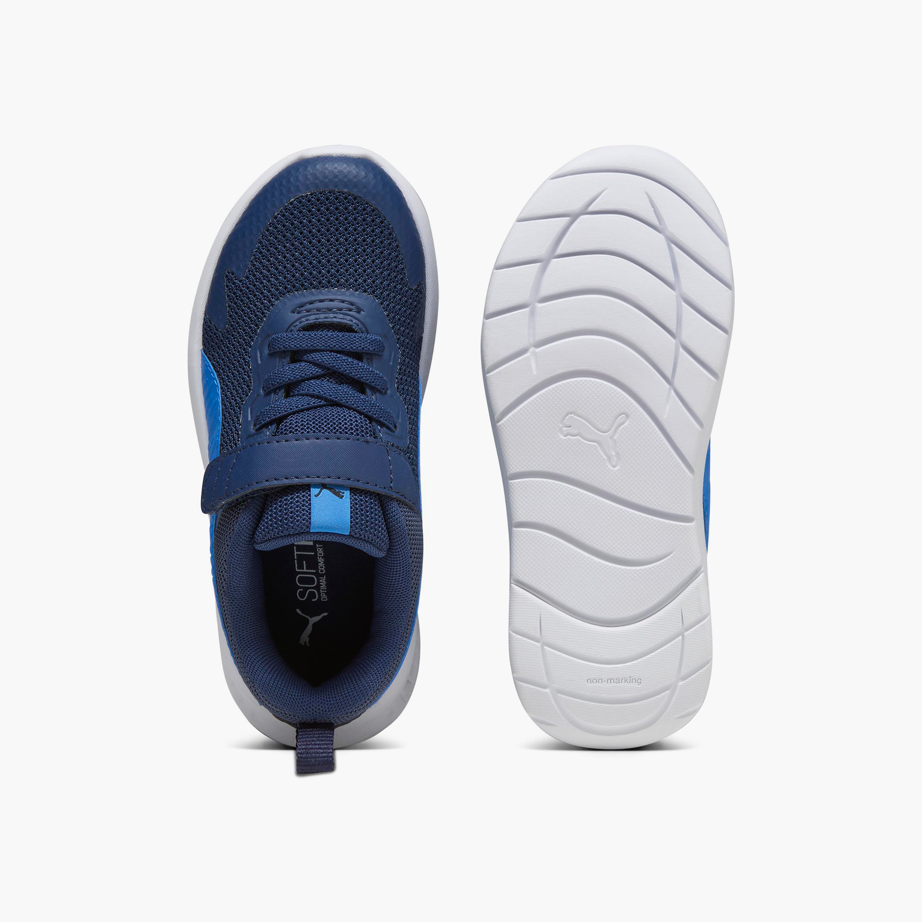 Puma Boys Run Mesh Kids Hook & Loop Cushioned Sole Running Shoes-sports-boys-shoes-image-4