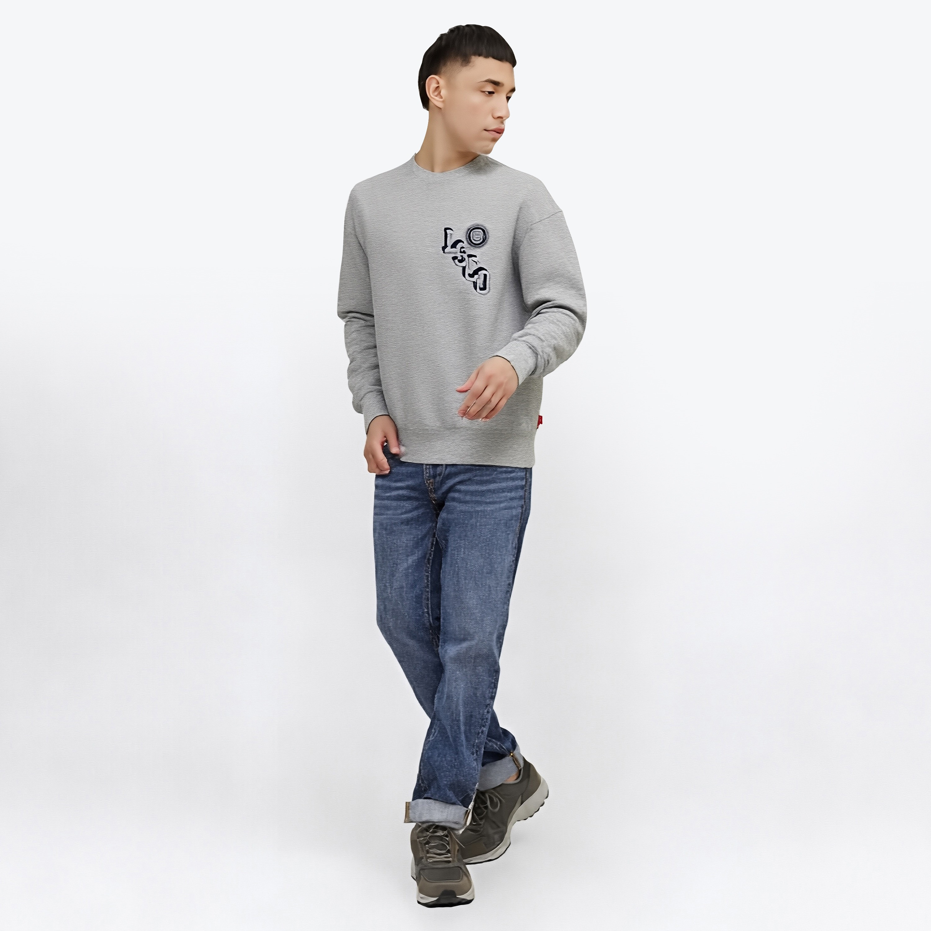 Levi's Logo Crew Neck Long Sleeves Men's Sweatshirt-men-clothing-hoodiesandsweatshirts-image-2