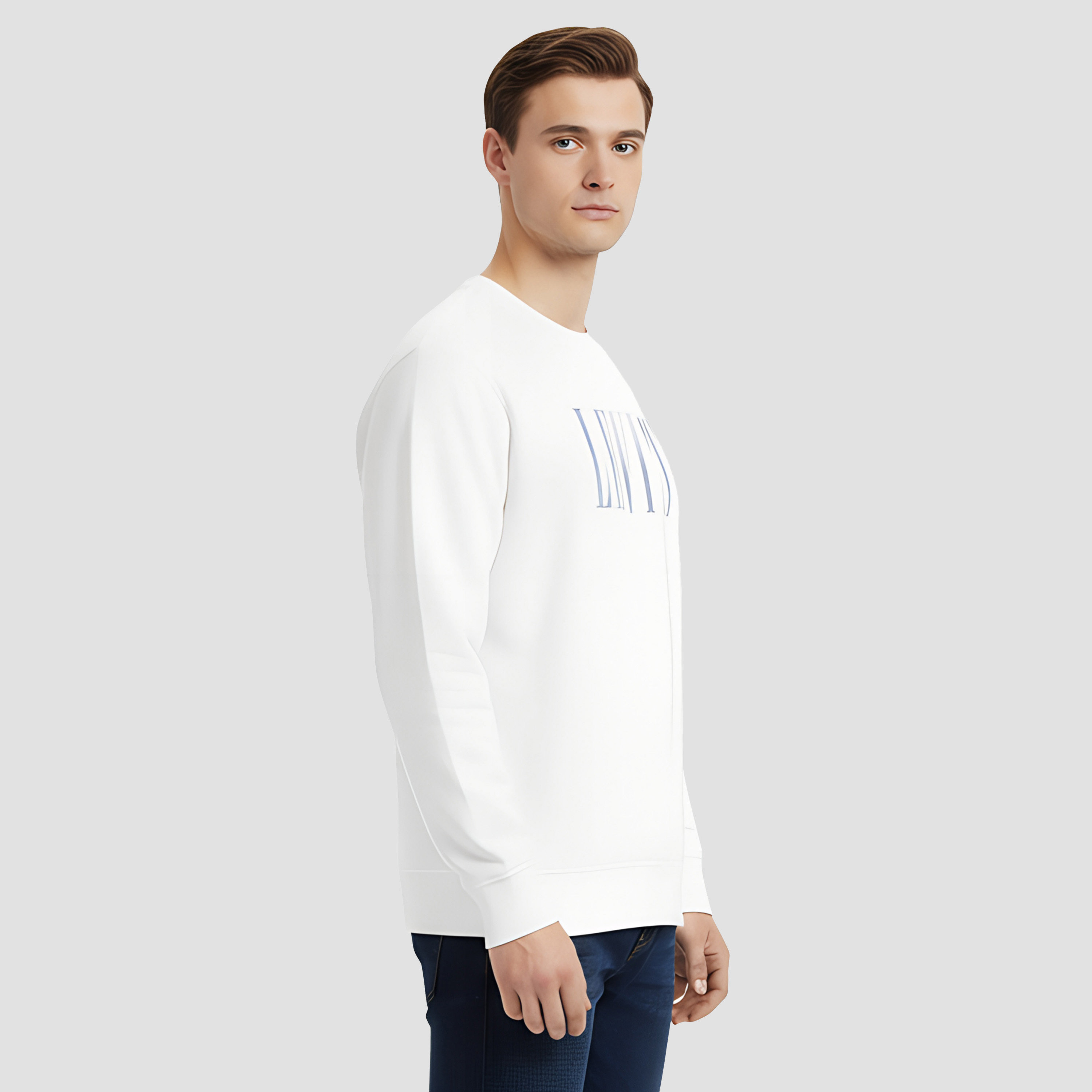 سويت شيرت رجالي سادة برقبة دائرية وأكمام طويلة من ليفايس-men-winterwear-hoodiesandsweatshirts-image-3