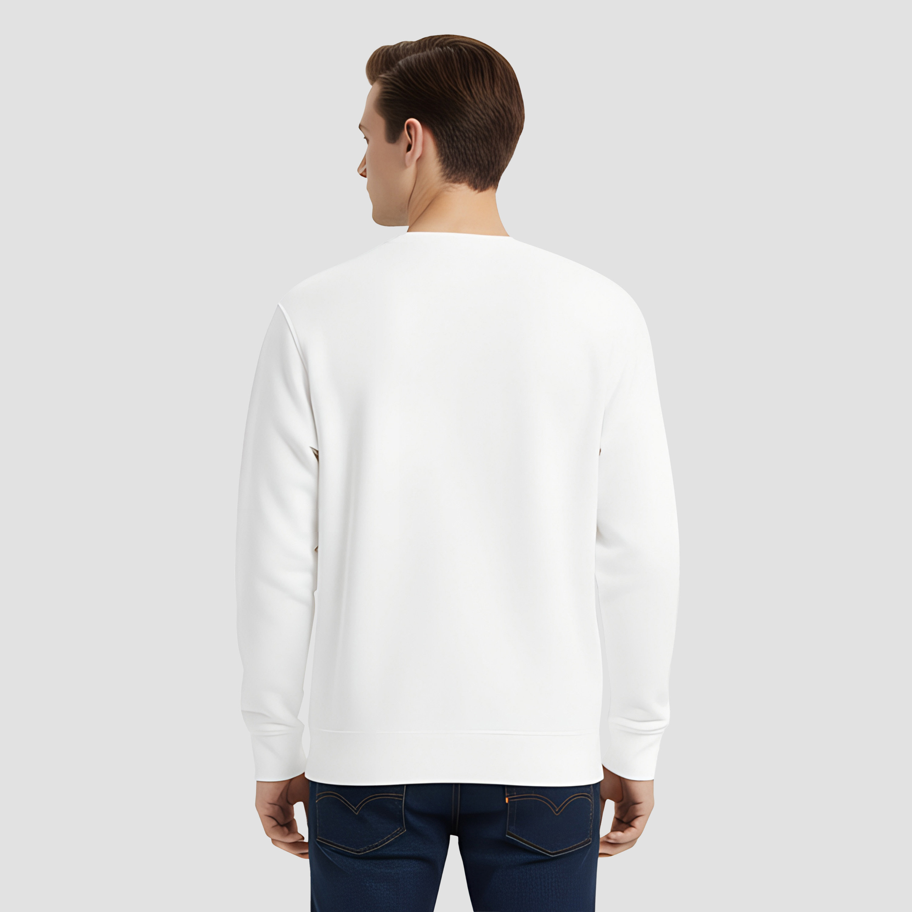 سويت شيرت رجالي سادة برقبة دائرية وأكمام طويلة من ليفايس-men-winterwear-hoodiesandsweatshirts-image-4