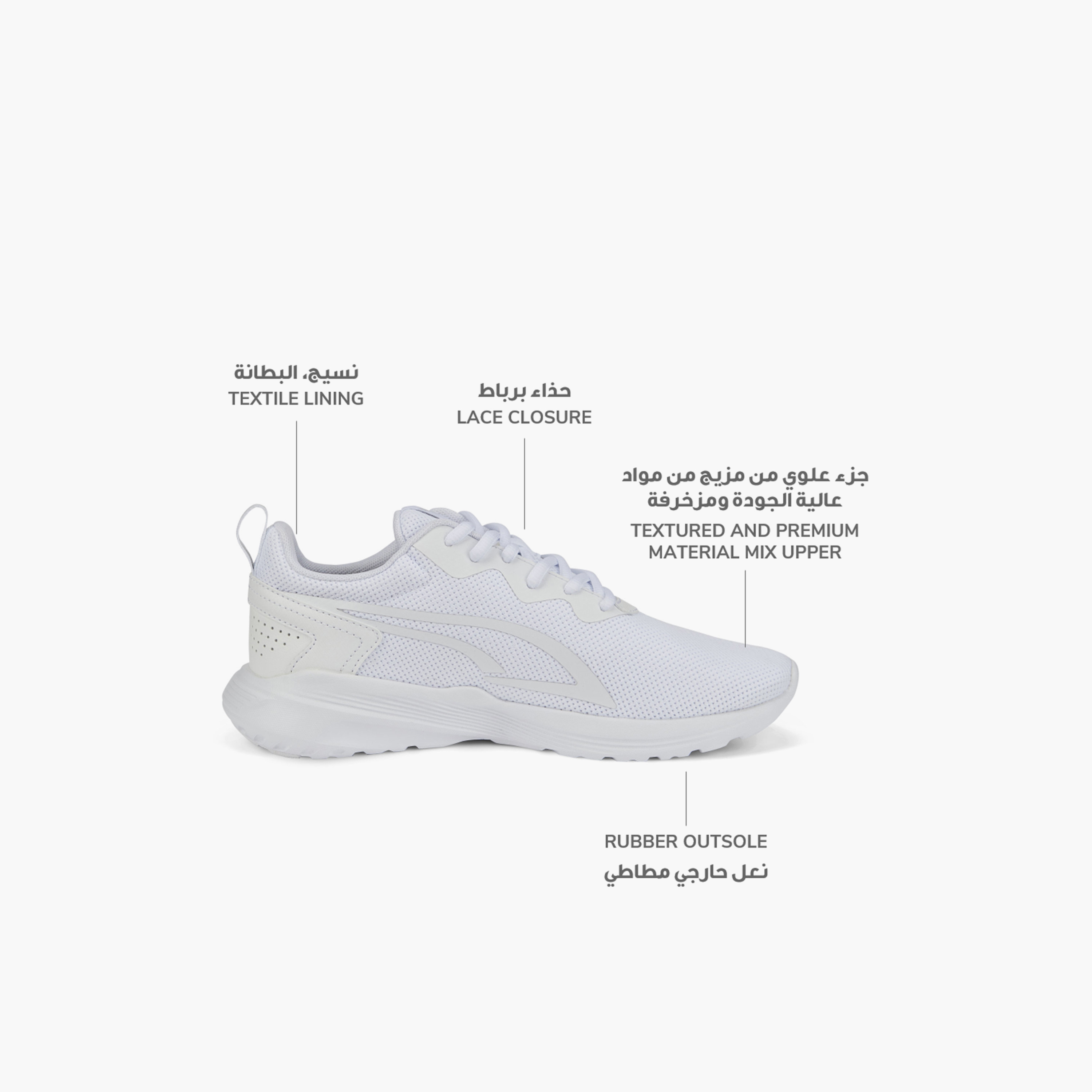 Puma Kids All-Daytive Lace-Up Running Shoes-boys-shoes-schoolshoes-image-2