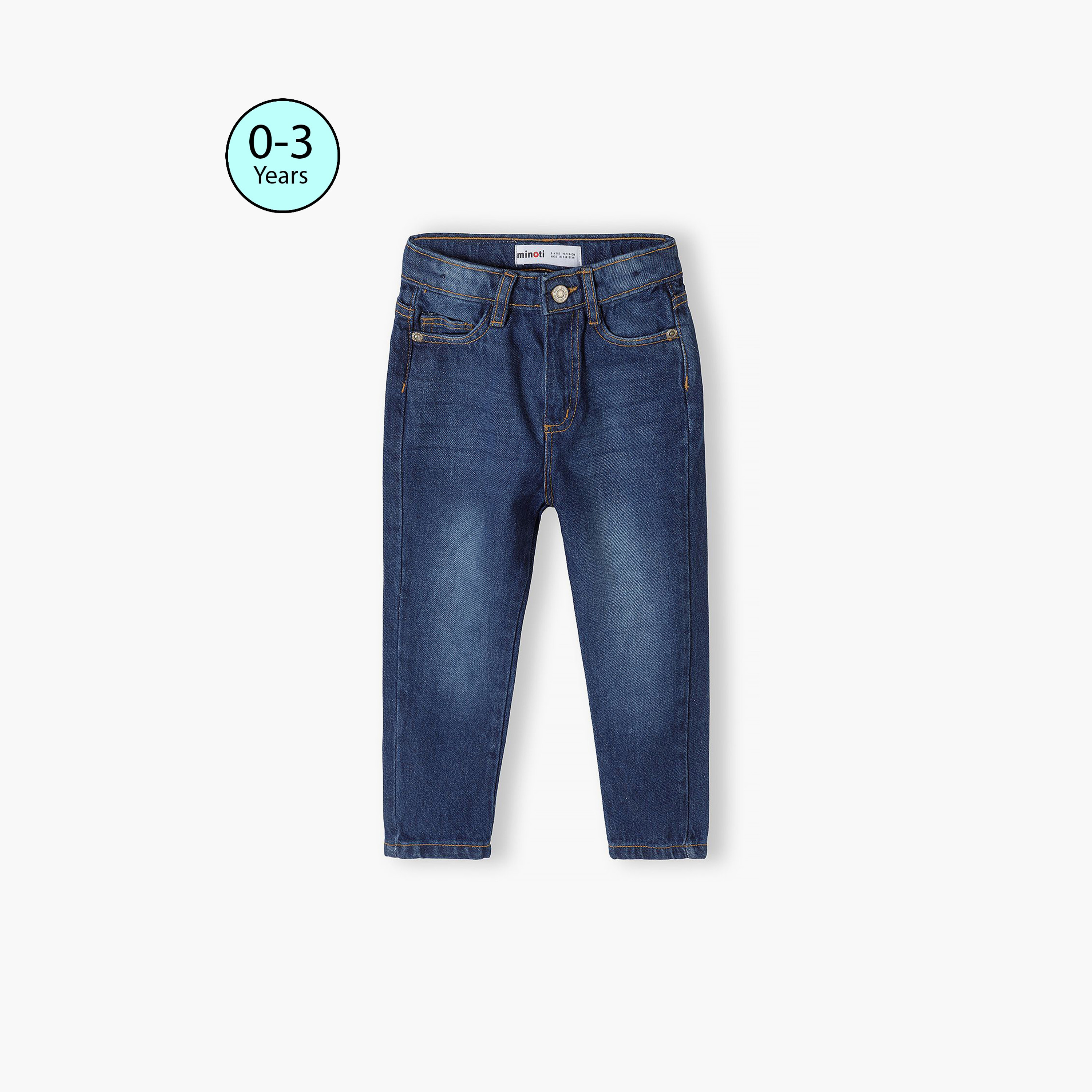 Minoti Solid Mom Fit Denim Jeans-baby-girls-clothing-bottoms-jeans-image-1