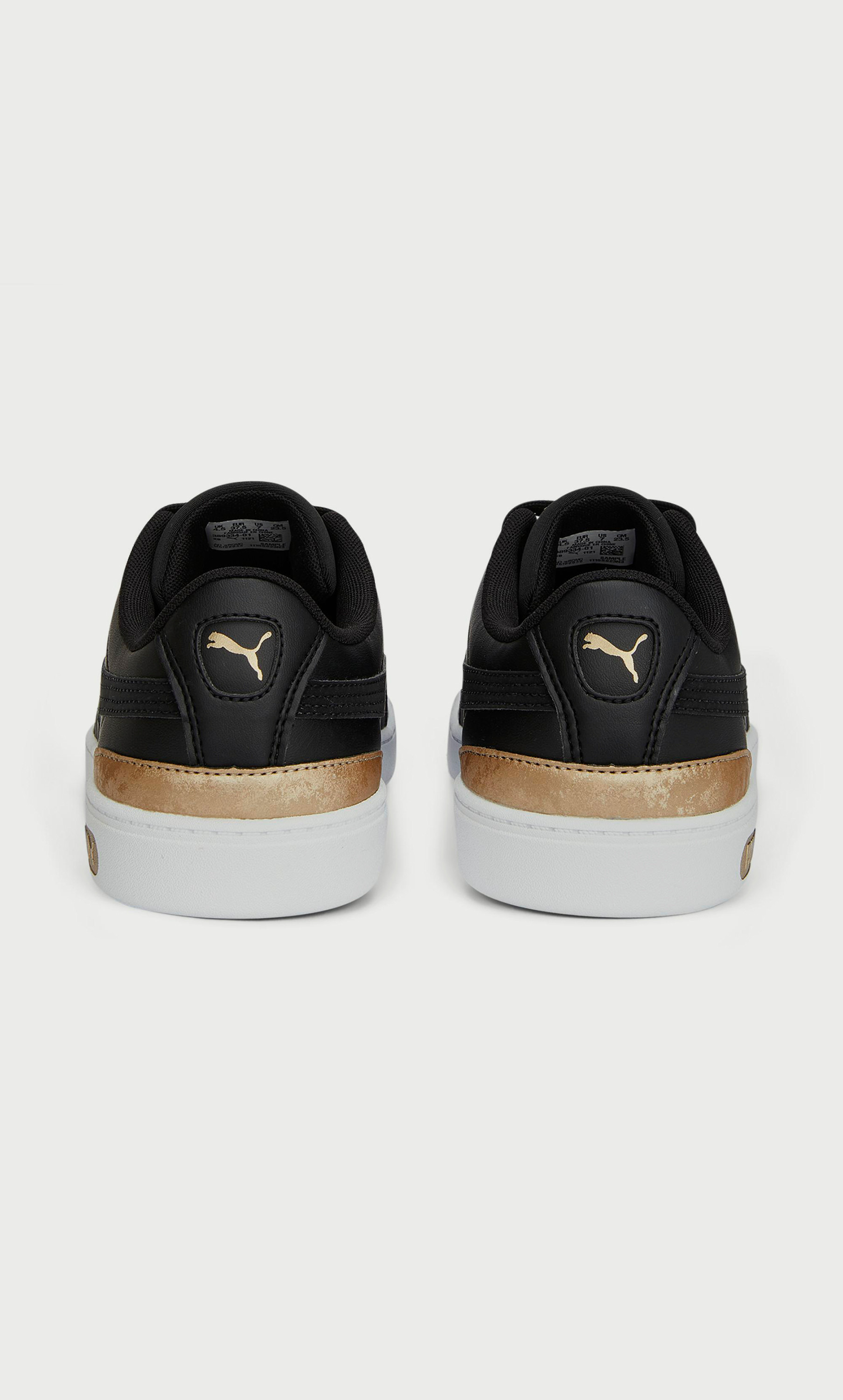 Puma vikky platform on sale black white metallic gold