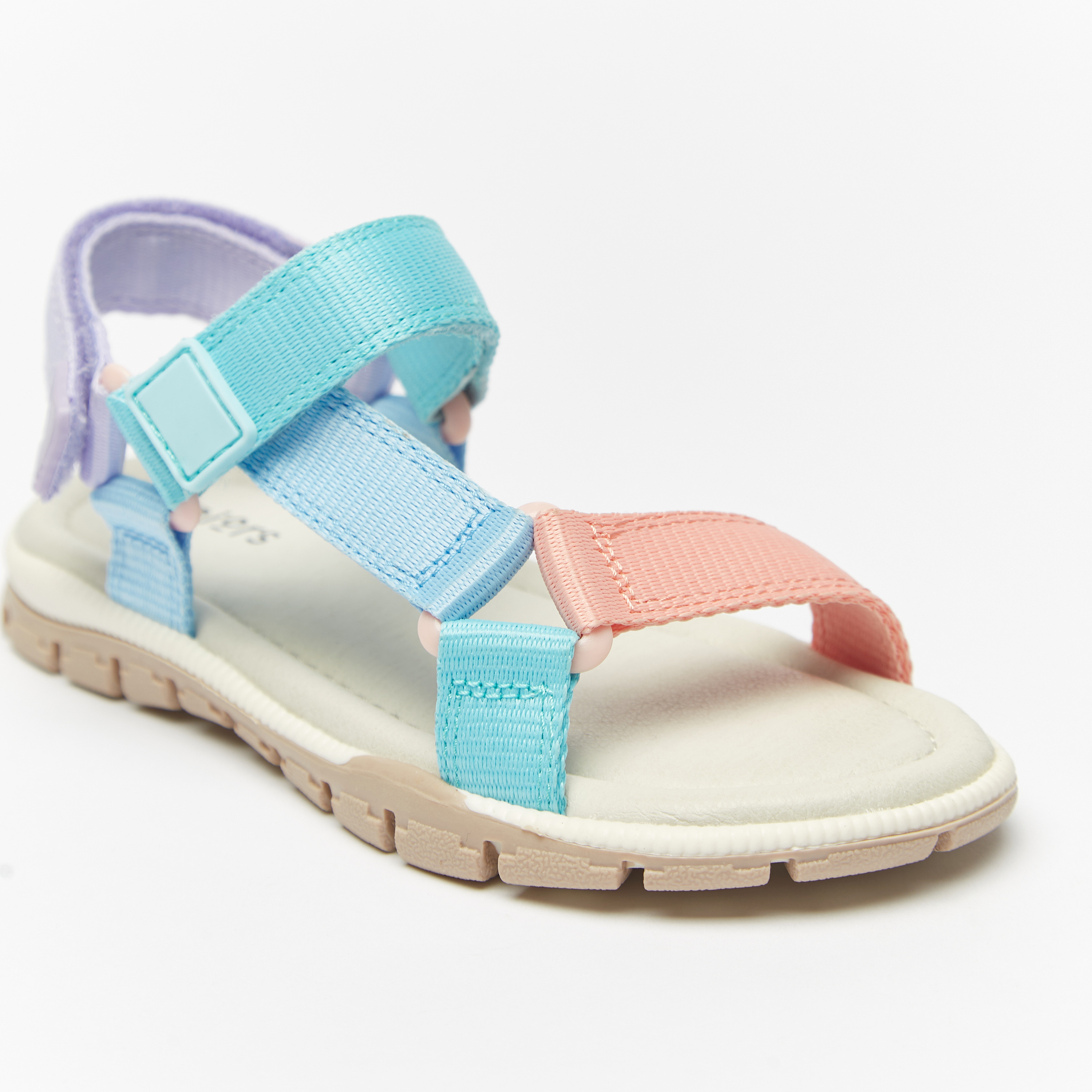 Buy Juniors Strappy Sandals with Hook and Loop Closure Online for