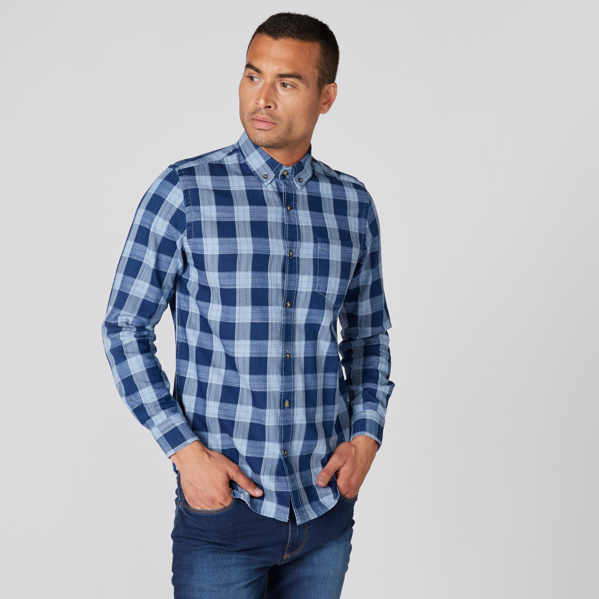 قميص كاروهات بأكمام طويلة-men-clothing-shirts-image-1