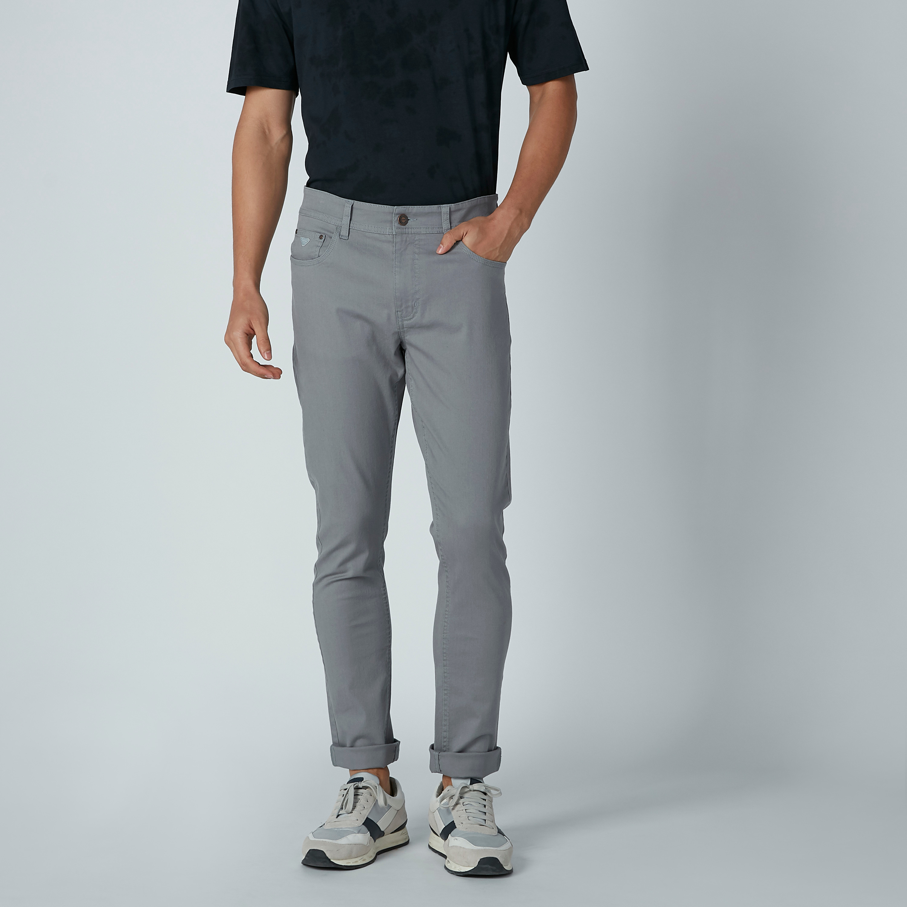 Solid Slim-Fit Jeans with Pocket Detail-men-clothing-bottoms-jeans-image-2