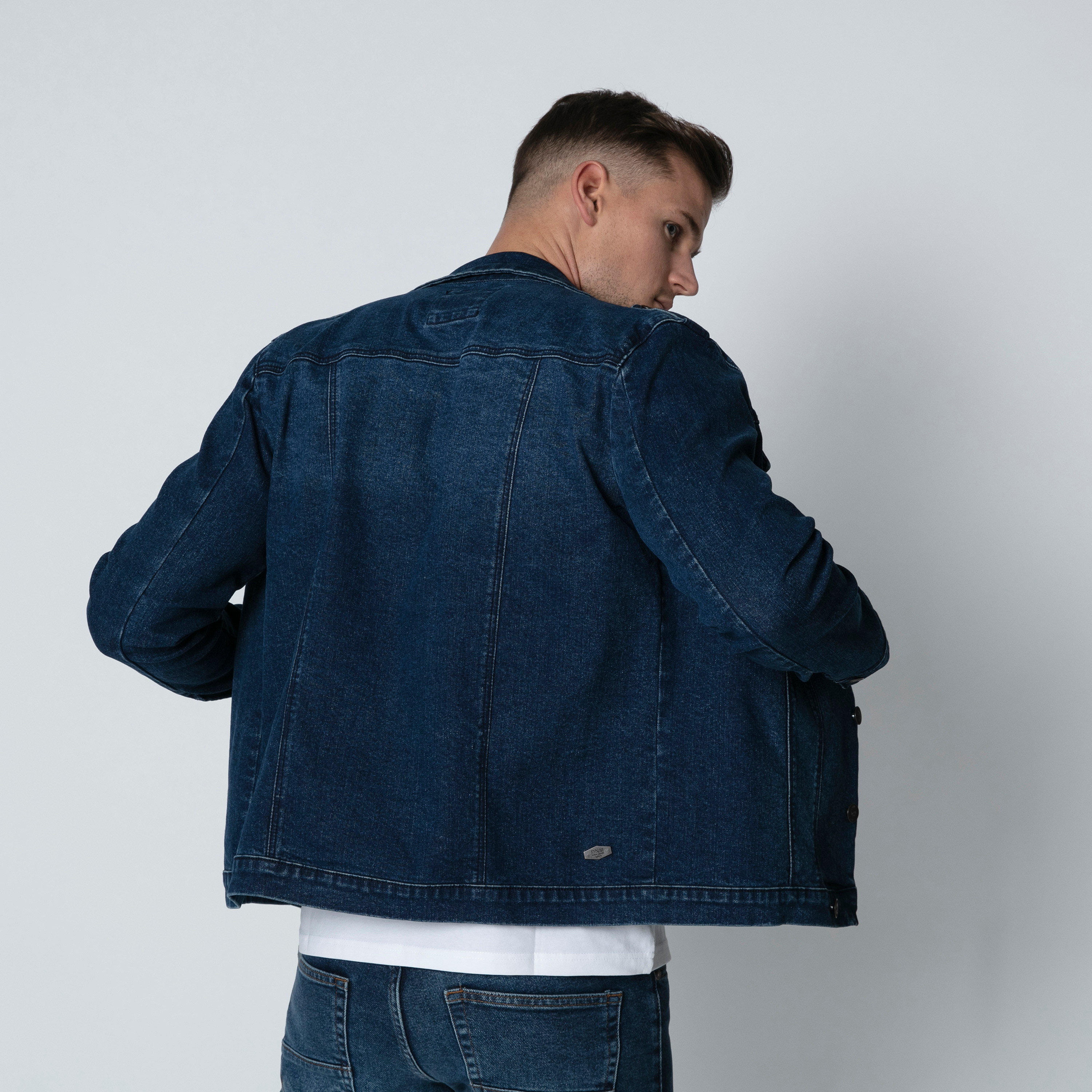 Denim Jacket with Long Sleeves and Flap Pockets-men-clothing-jacketsandblazers-jackets-image-2
