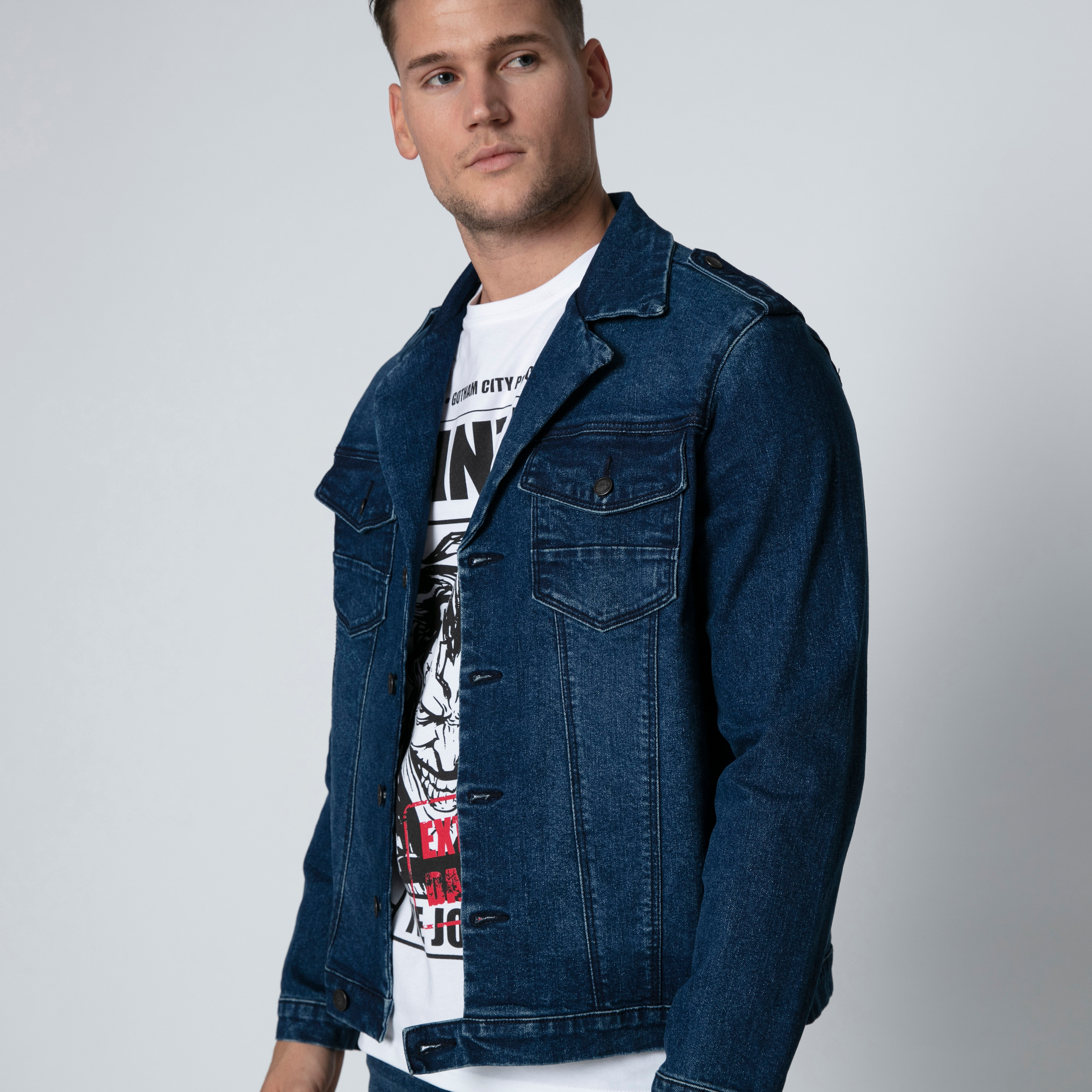 Denim Jacket with Long Sleeves and Flap Pockets-men-clothing-jacketsandblazers-jackets-image-6