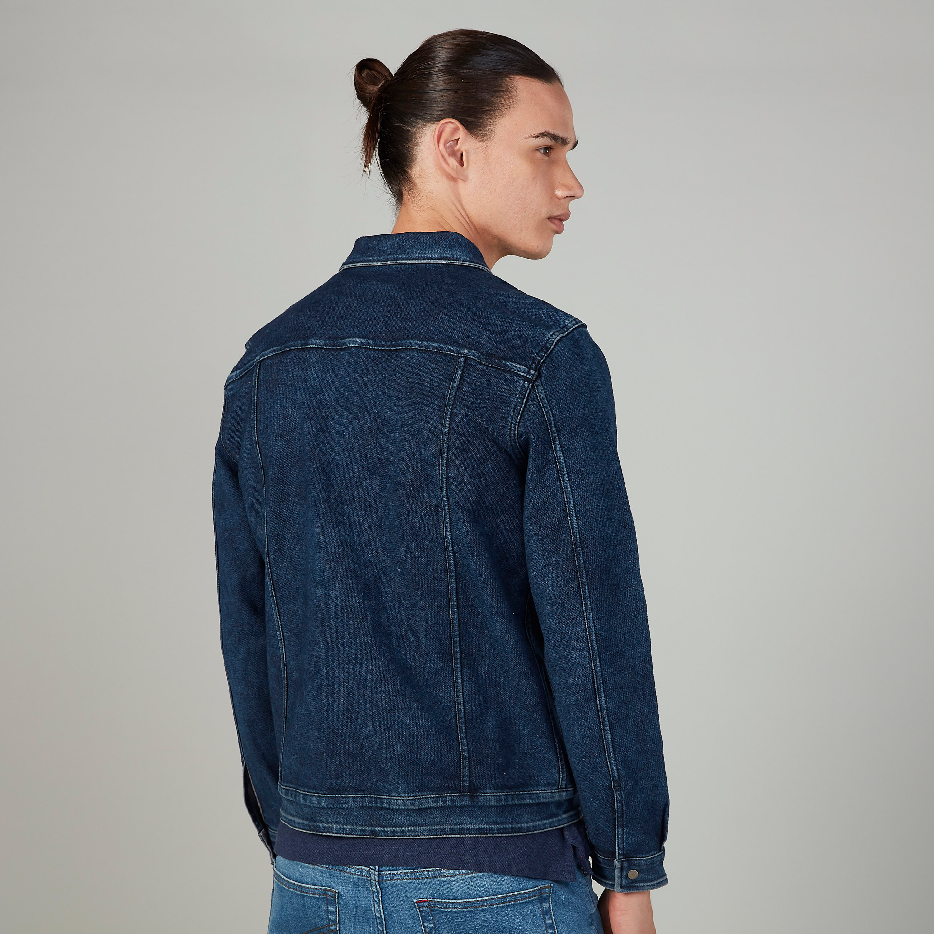 Denim jacket hot sale with zipper sleeves