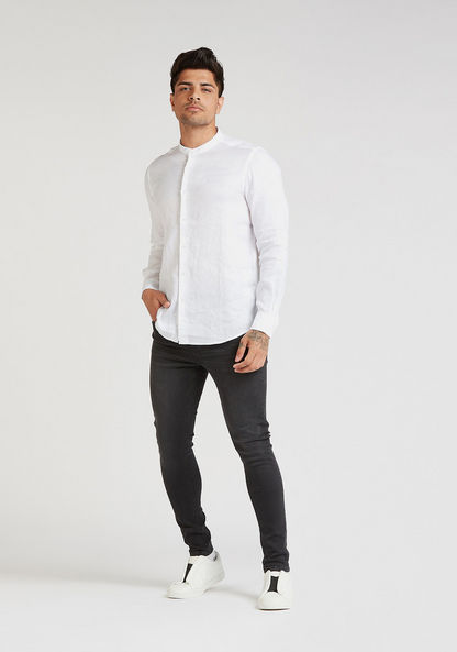 Skinny Fit Full Length Solid Low-Rise Jeans with Pocket Detail