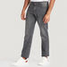 Straight Cut Mid-Rise Jeans with Button Closure-Jeans-thumbnail-0