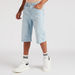 Solid Flexi Waist Denim Shorts with Pockets-Shorts-thumbnailMobile-0