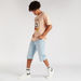 Solid Flexi Waist Denim Shorts with Pockets-Shorts-thumbnailMobile-1