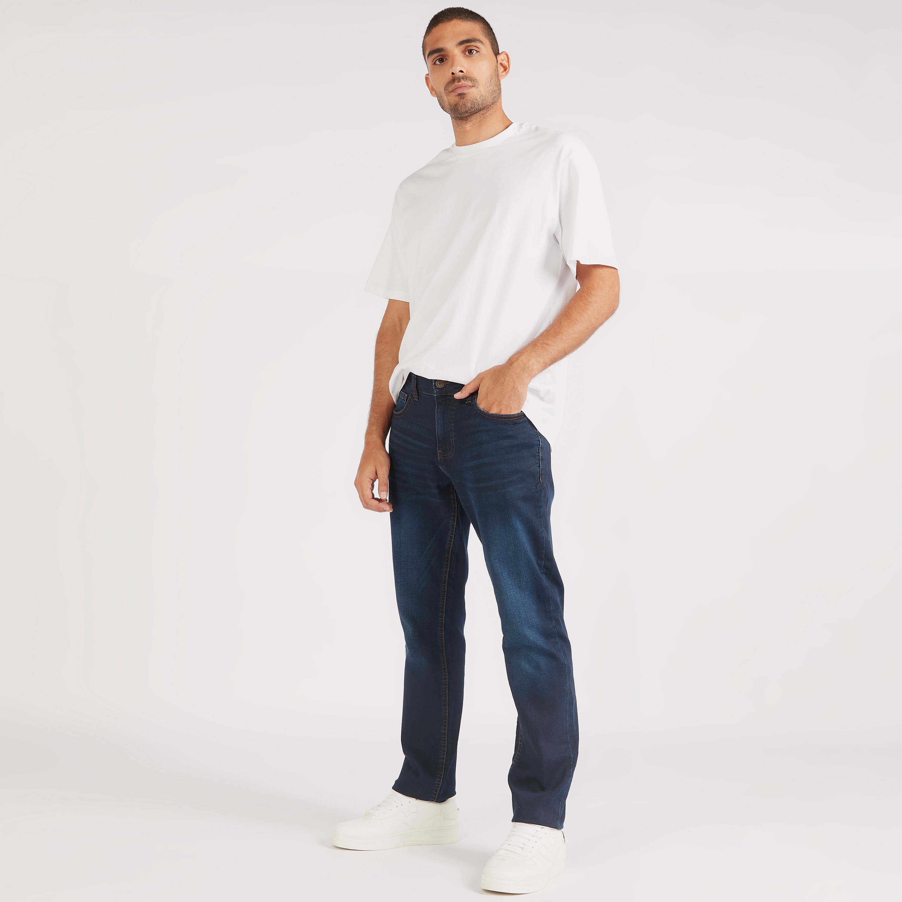 Slim Mid-Rise Waist Jeans with Pockets-men-clothing-bottoms-jeans-image-2