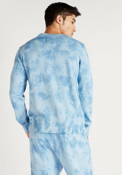 Tie-Dye Print Sweatshirt with Crew Neck and Long Sleeves-Sweatshirts-image-3
