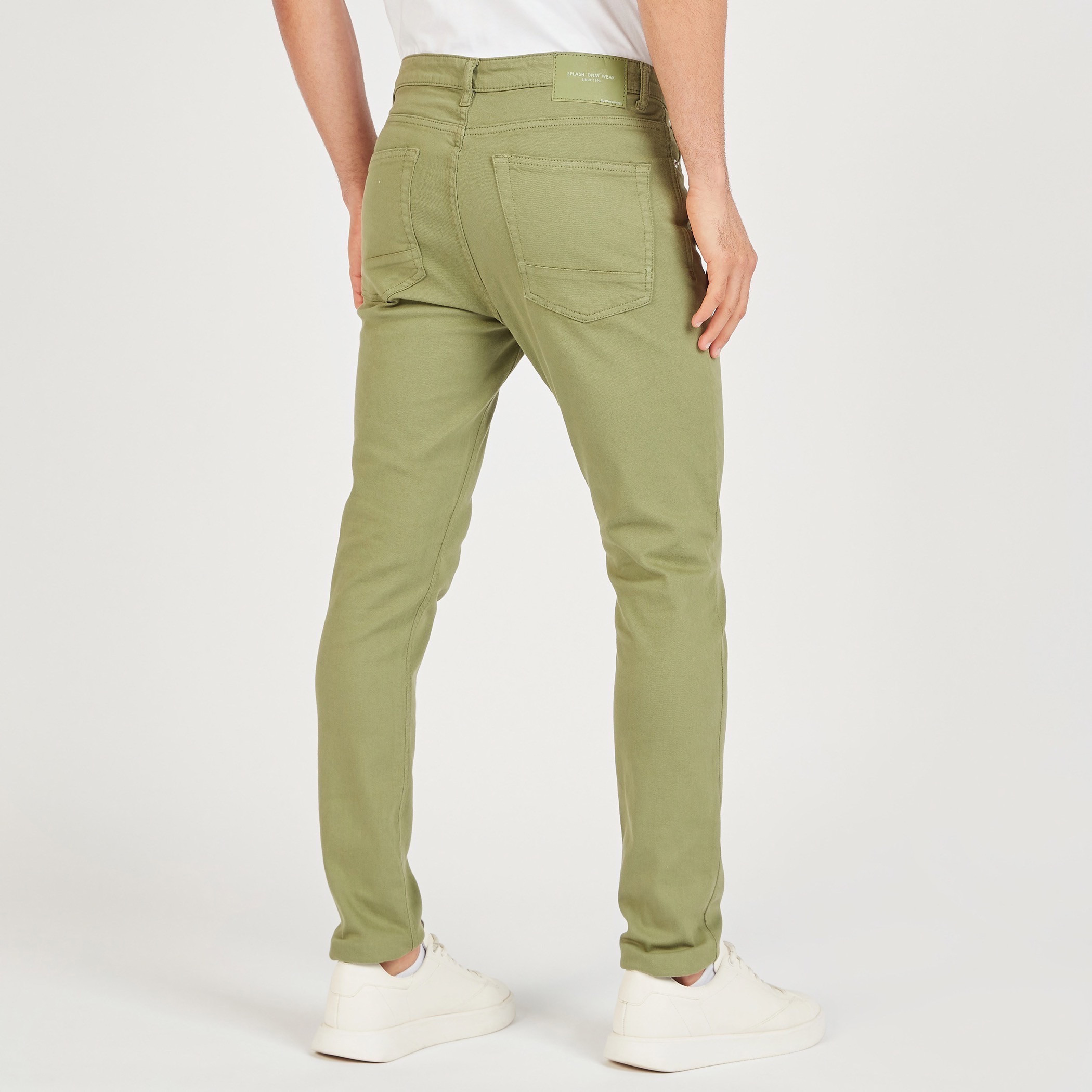 Solid Skinny Fit Jeans with Pockets and Button Closure-men-clothing-jeans-image-4