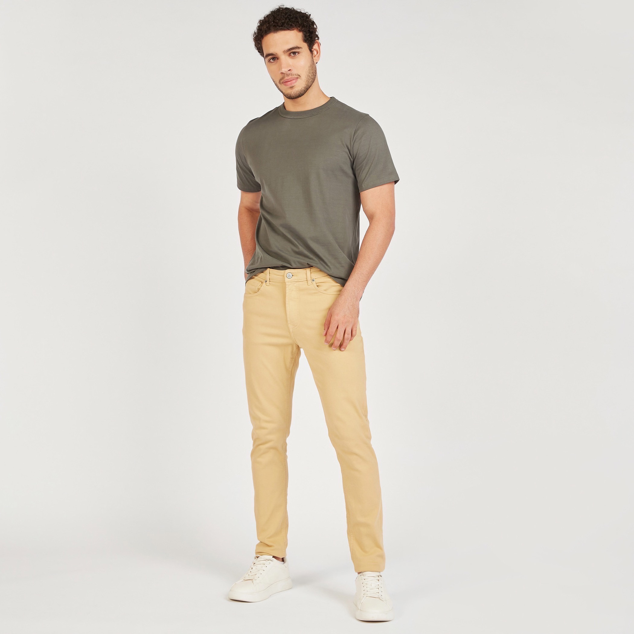 Solid Skinny Fit Jeans with Pockets and Button Closure-men-clothing-jeans-image-7