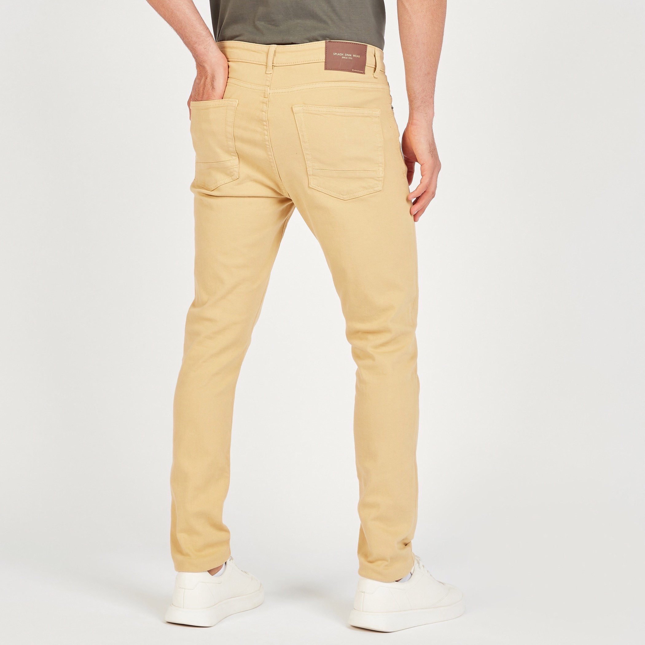Solid Skinny Fit Jeans with Pockets and Button Closure-men-clothing-jeans-image-9
