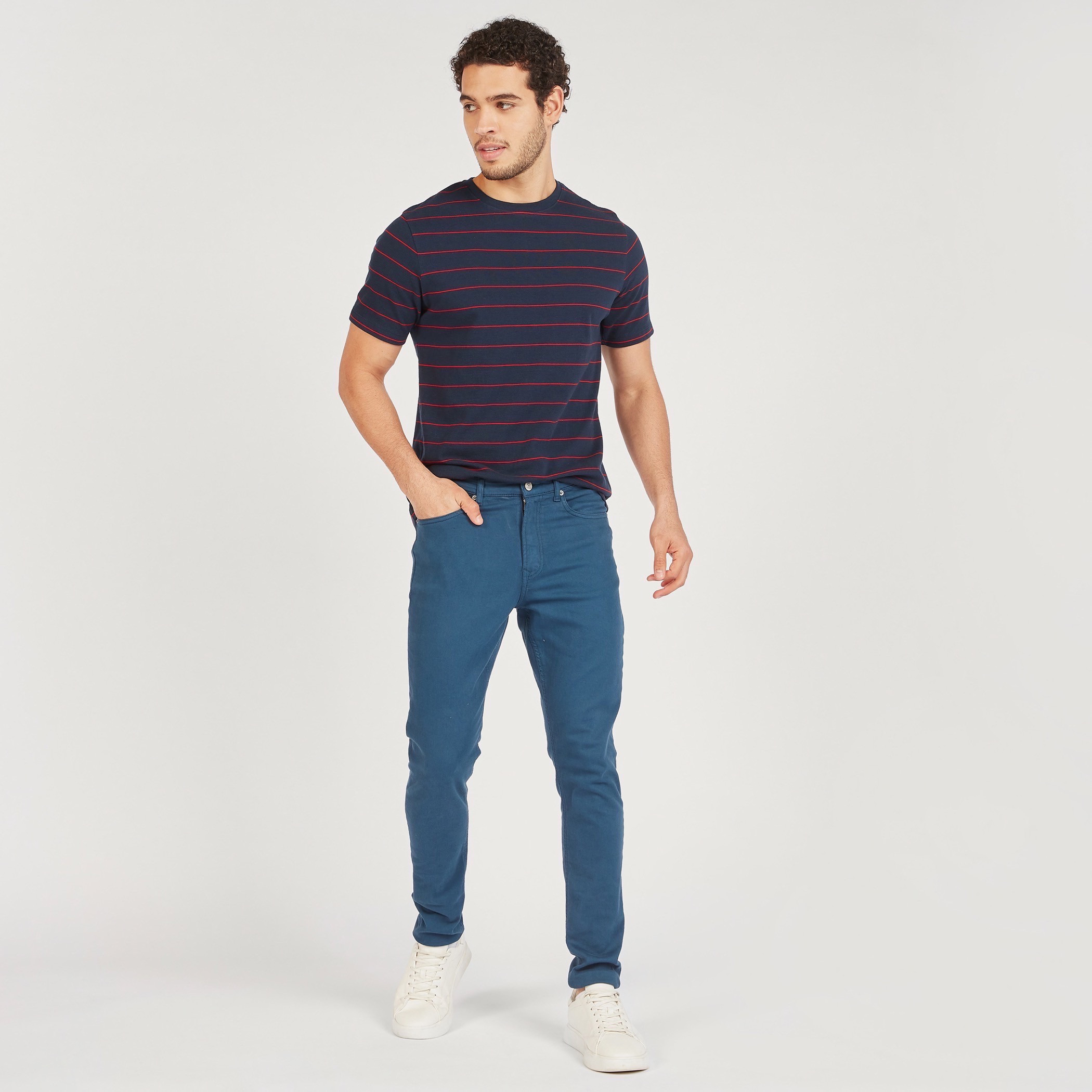 Solid Skinny Fit Jeans with Pockets and Button Closure-men-clothing-jeans-image-21